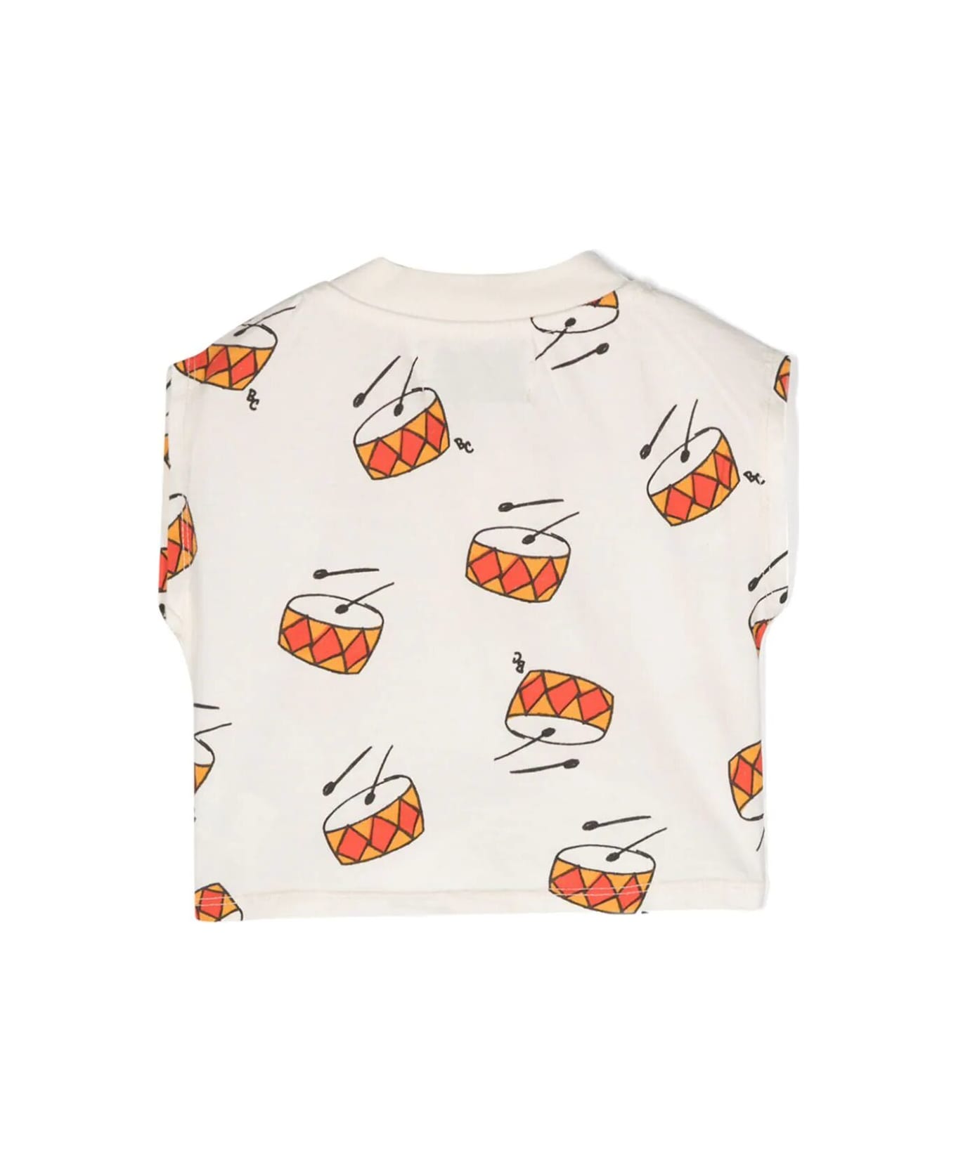 Bobo Choses Baby Play The Drum All Over T-shirt - Off White Tシャツ＆ポロシャツ