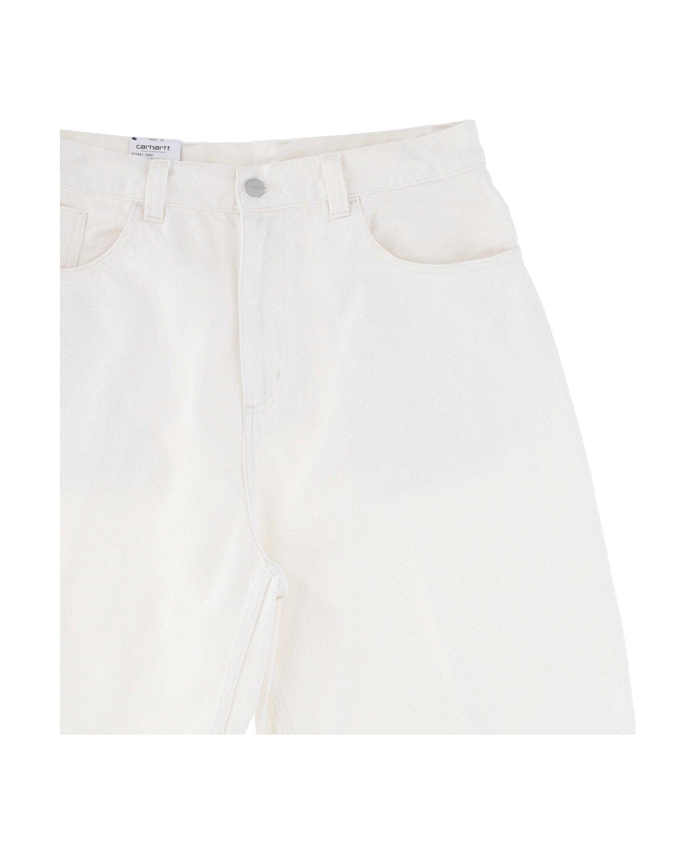 Carhartt Logo-patch Knee-length Denim Shorts - White