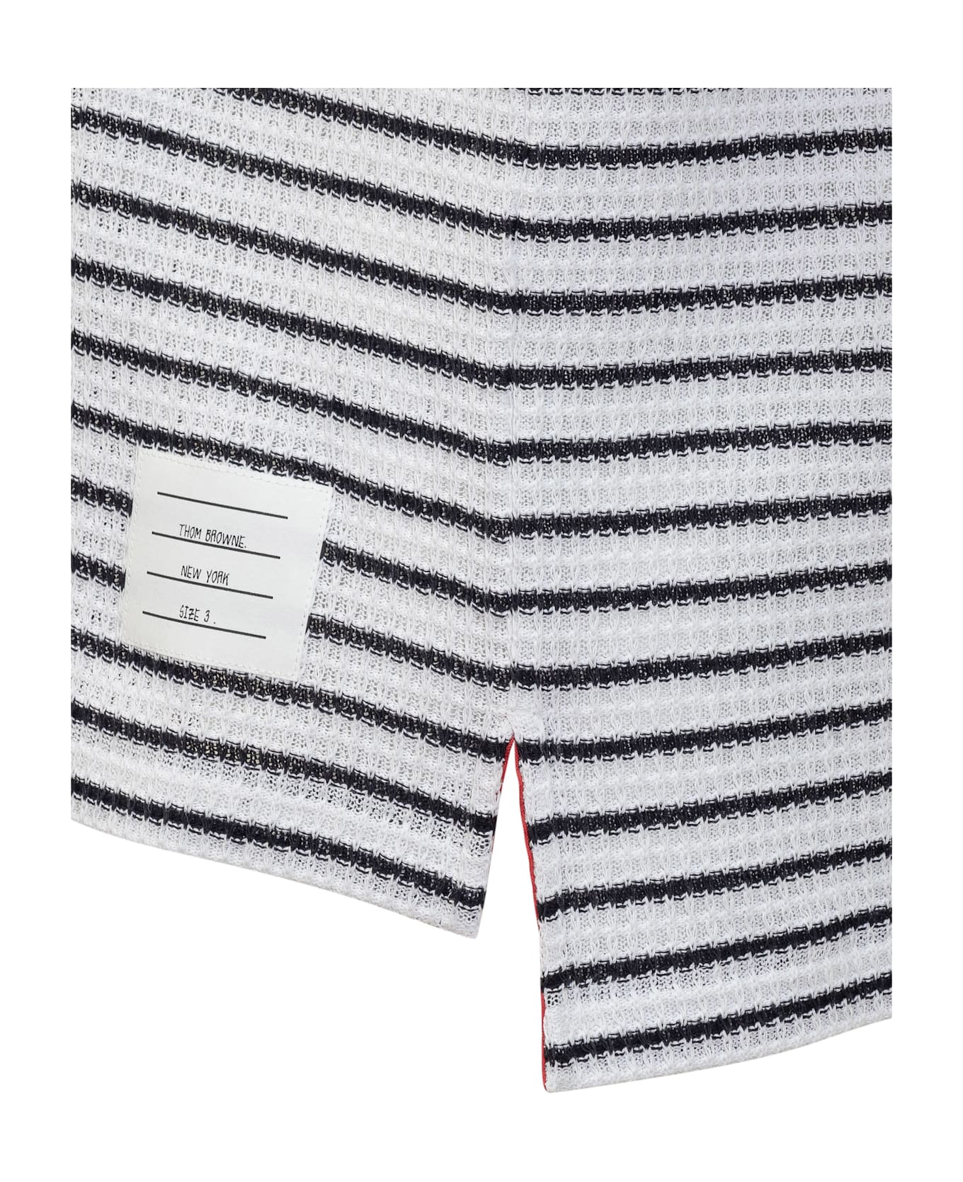 Thom Browne Embroidered Cotton T-shirt - NAVY