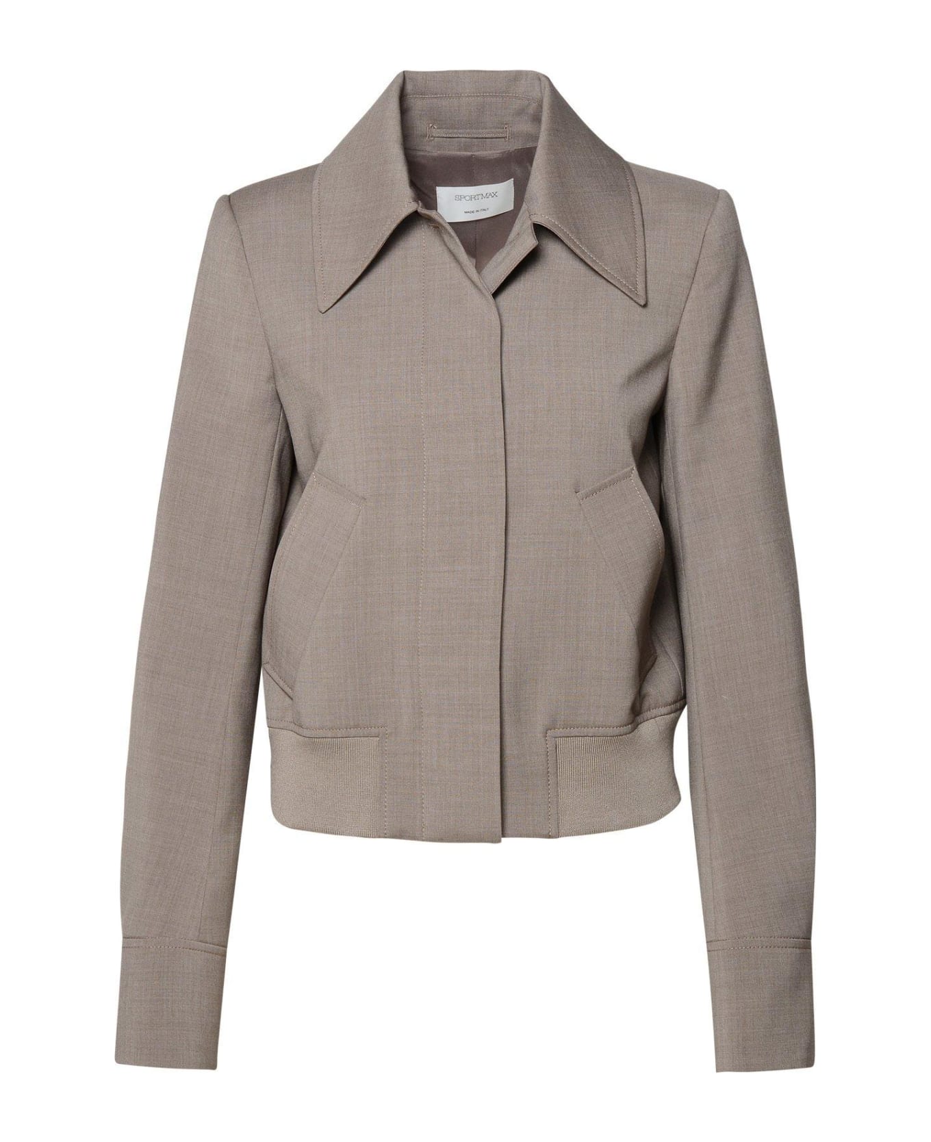 SportMax Button Detailed Long-sleeved Jacket - GREY