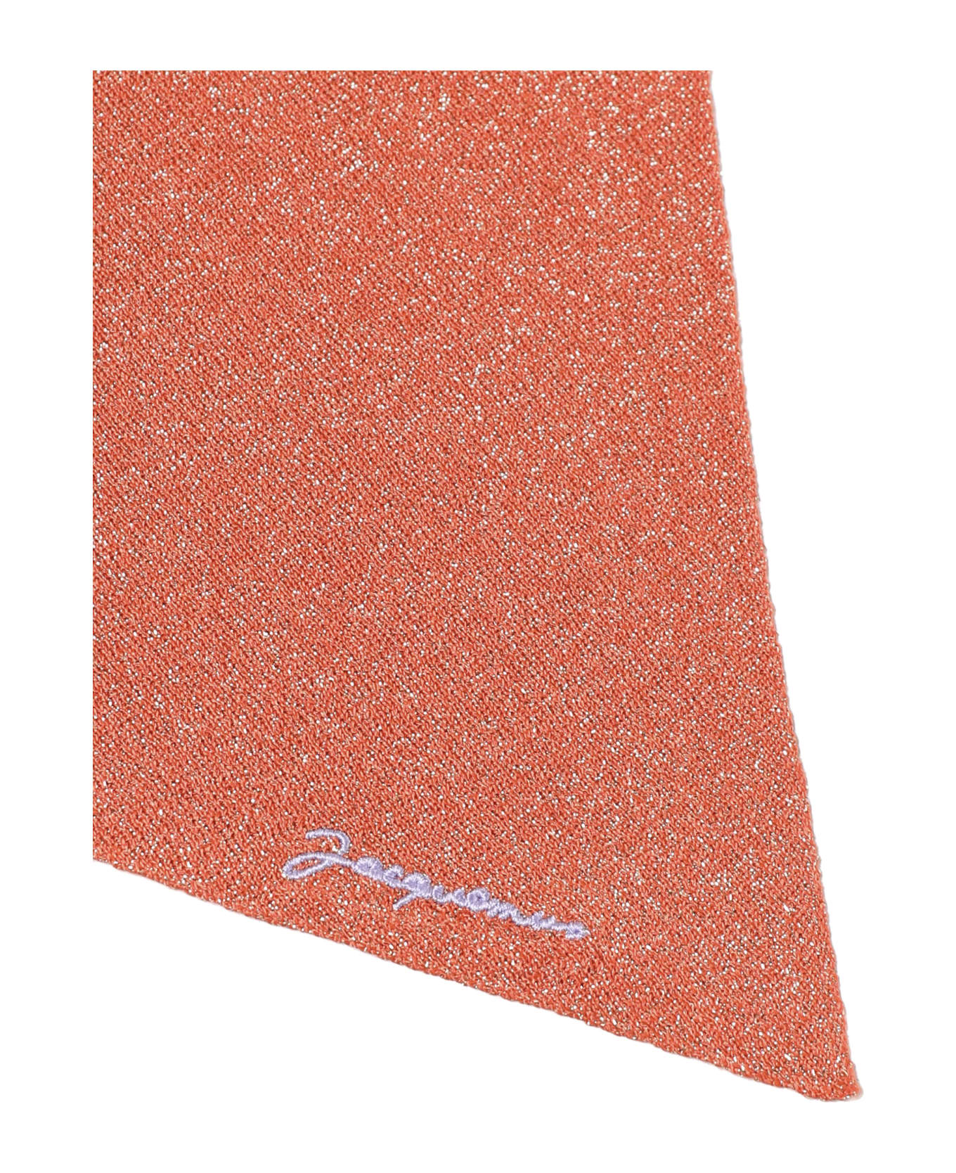 Jacquemus Foulard Brilho In Glittery Fabric - Orange