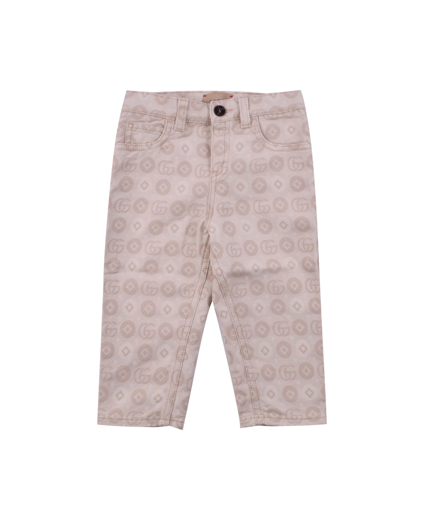 Gucci Double G Cotton Pants - Beige