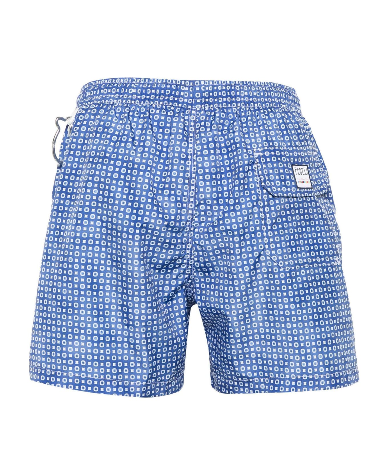 Fedeli Madeira Turtle-print Swim Shorts - Blue