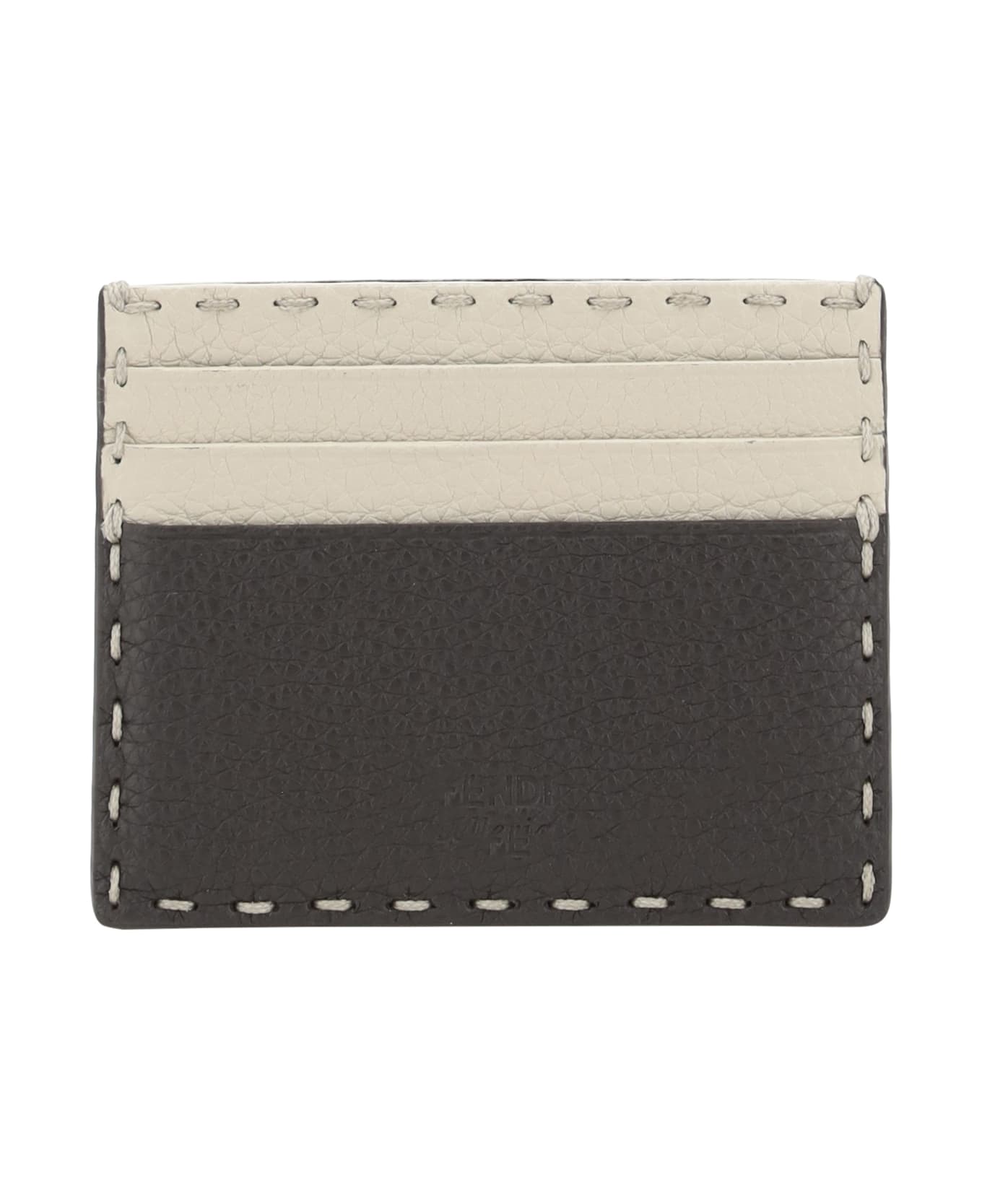 Fendi Bicolor Card Holder - BEIGE