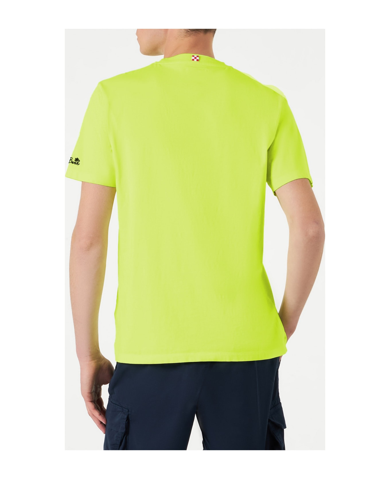 MC2 Saint Barth Man T-shirt With King Of The Beach Embroidery - YELLOW