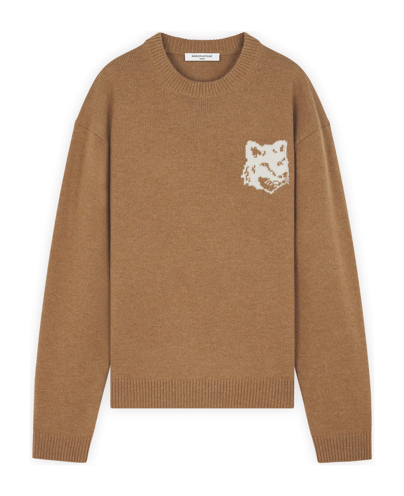Maison Kitsuné Fox Head Intarsia Comfort Jumper - Sequoia