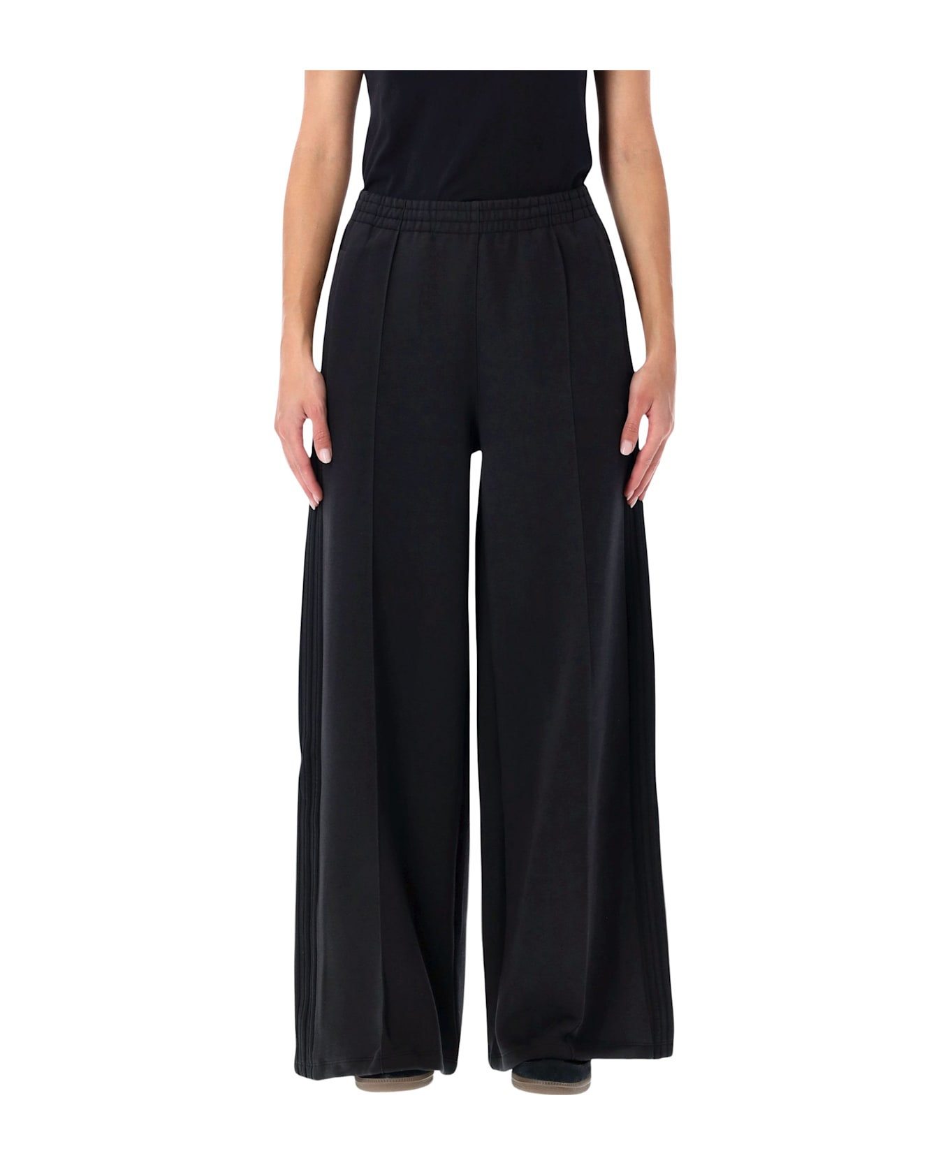 Adidas Originals Black Spacer 3-stripes Track Pants - BLACK