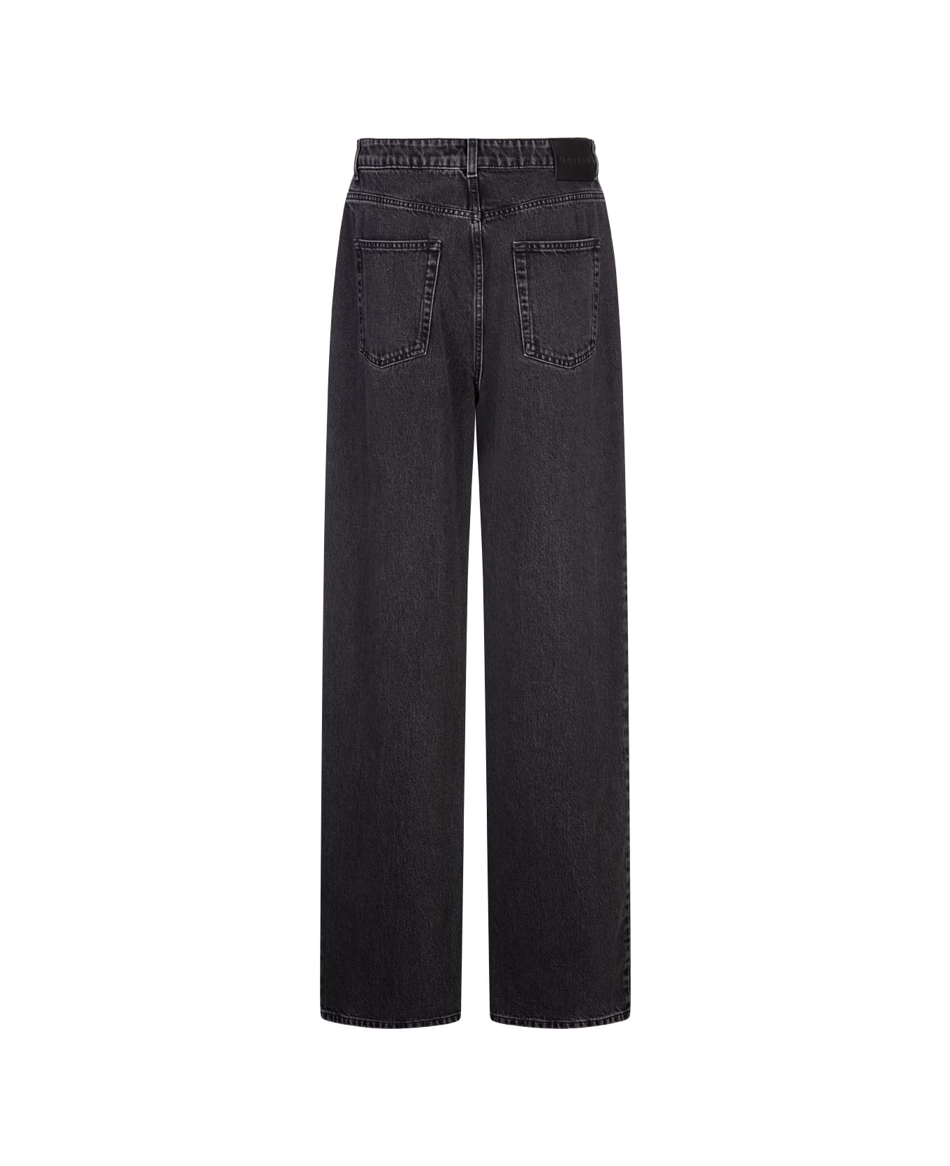 Alexander McQueen Wide-leg Skull Plaque Jeans - Black