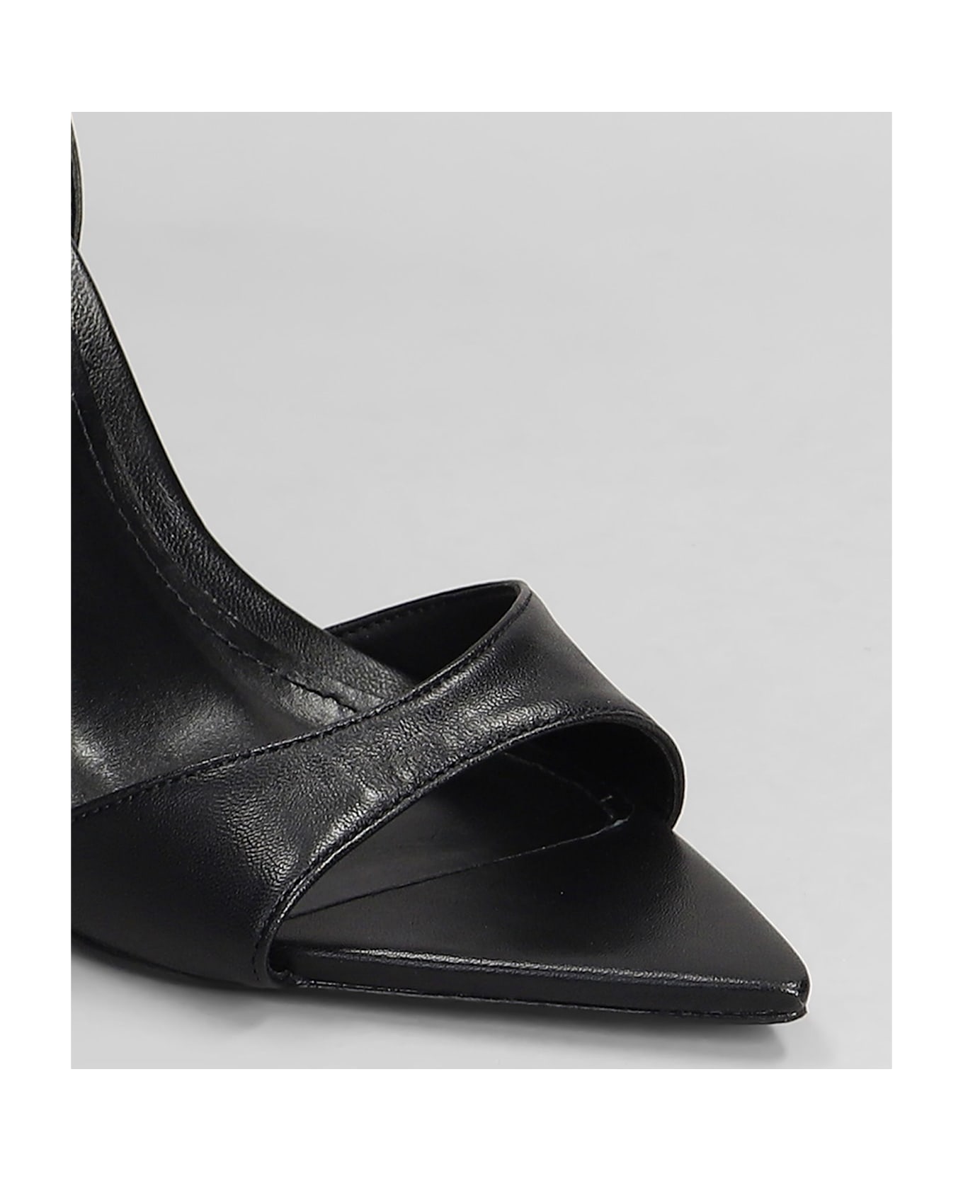 Schutz Sandals In Black Leather - black