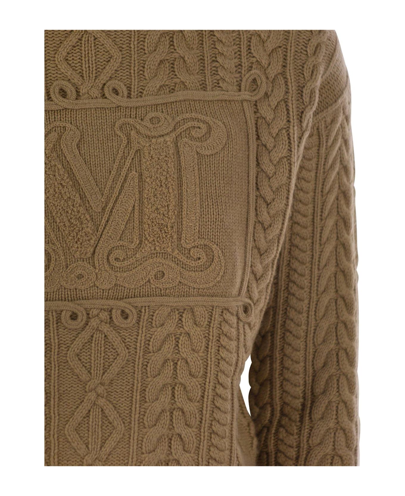 Max Mara Miranda Crewneck Knit Jumper - Camel