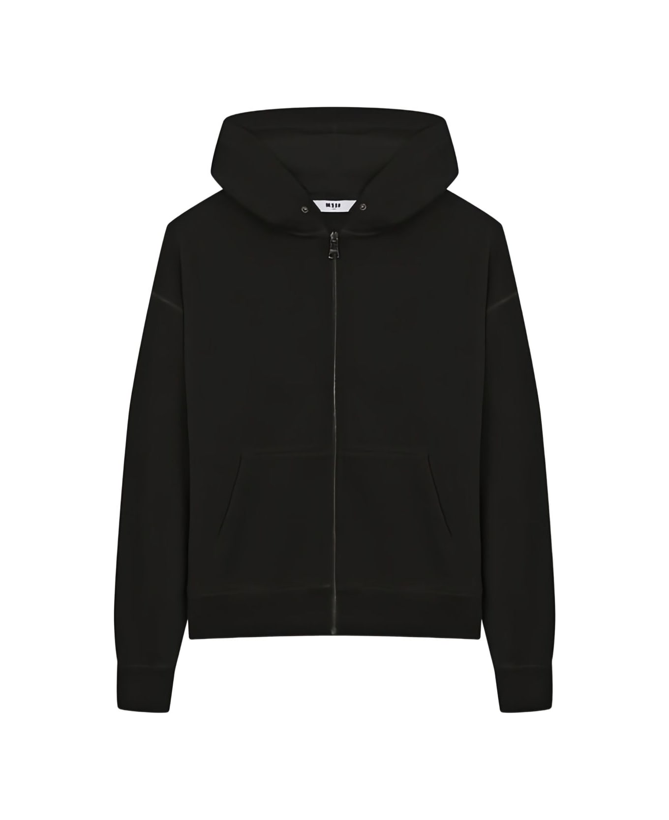 MSGM Kids Zip-up Sweatshirt - Black