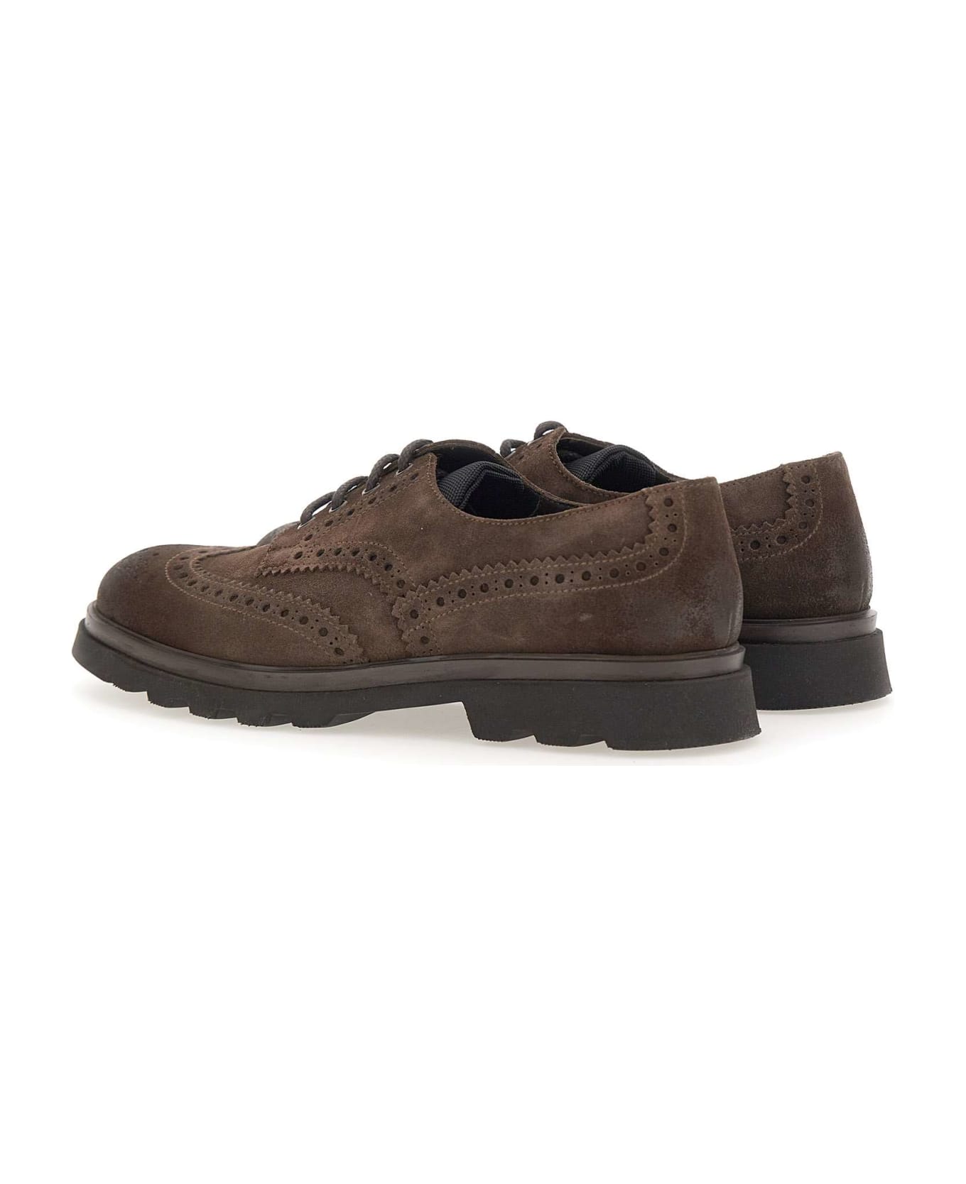 Doucal's "sally" Lace-up Shoe - BROWN