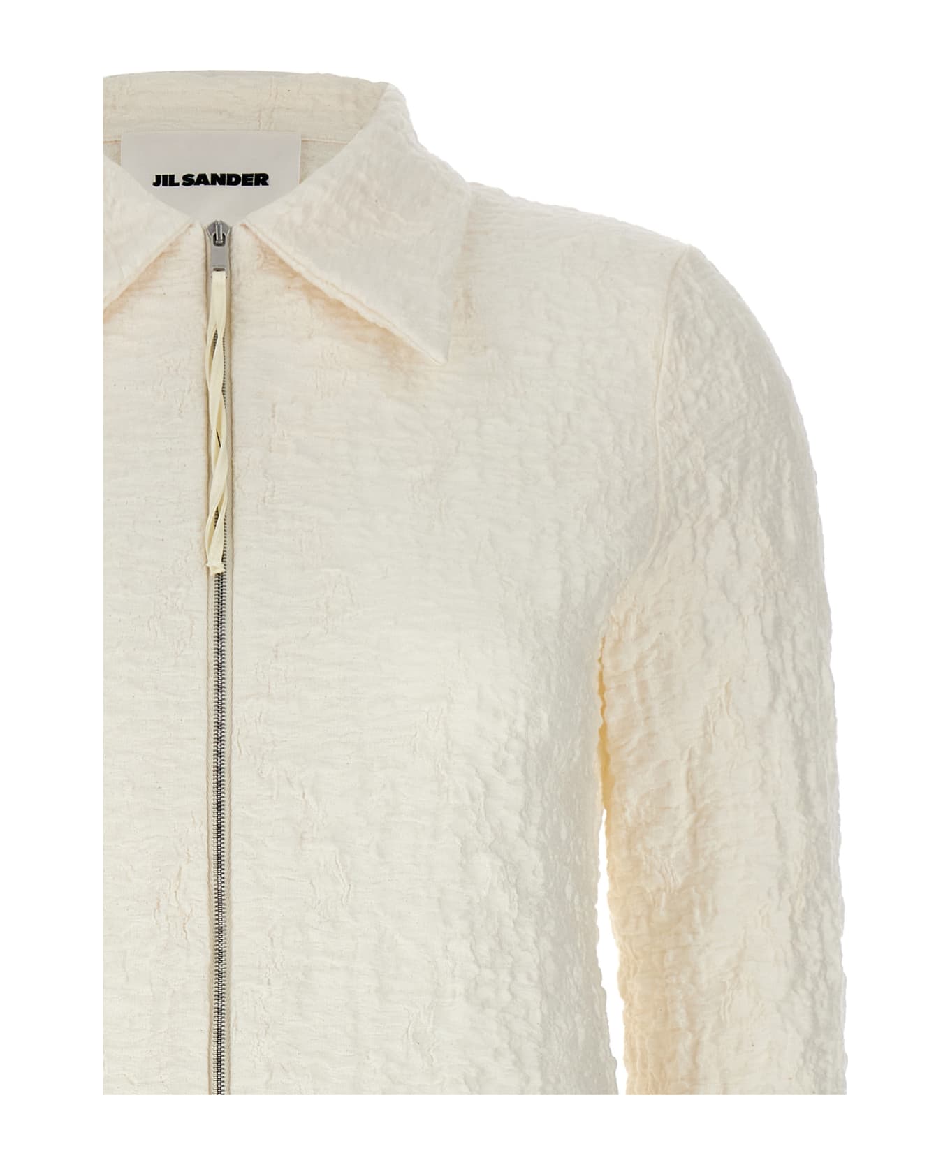 Jil Sander Embossed Cotton Shirt - White