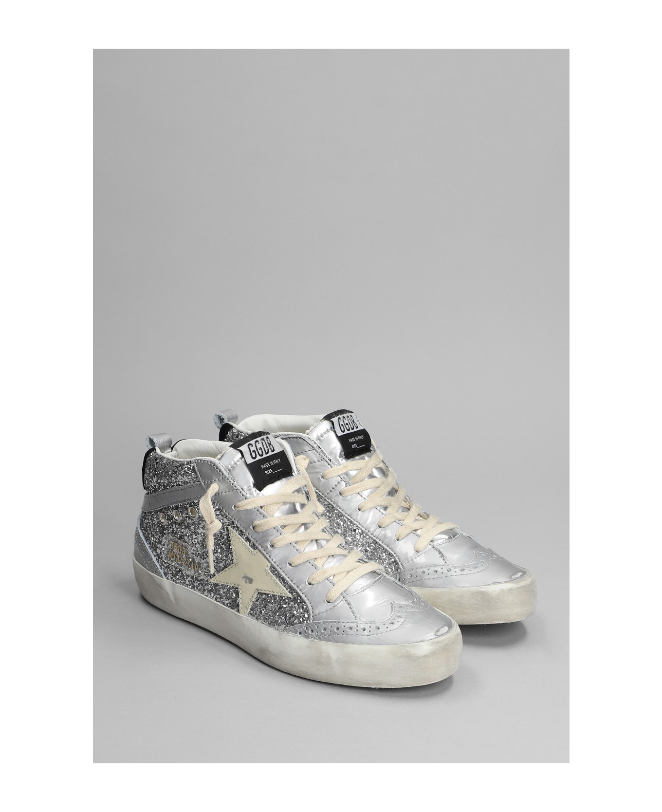 Golden Goose Mid Star Classic Sneakers - Silver スニーカー