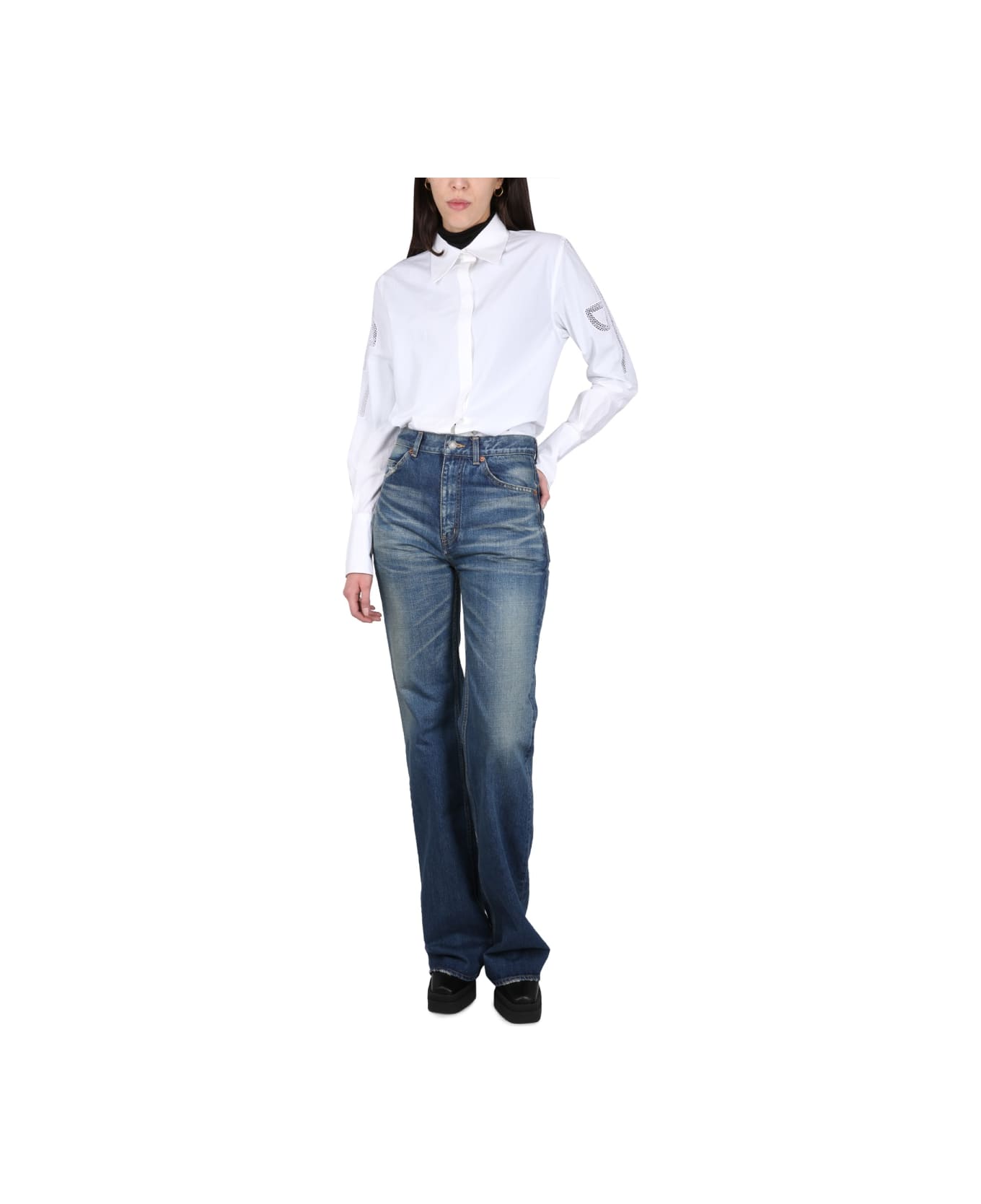 Patou Cotton Poplin Shirt - WHITE