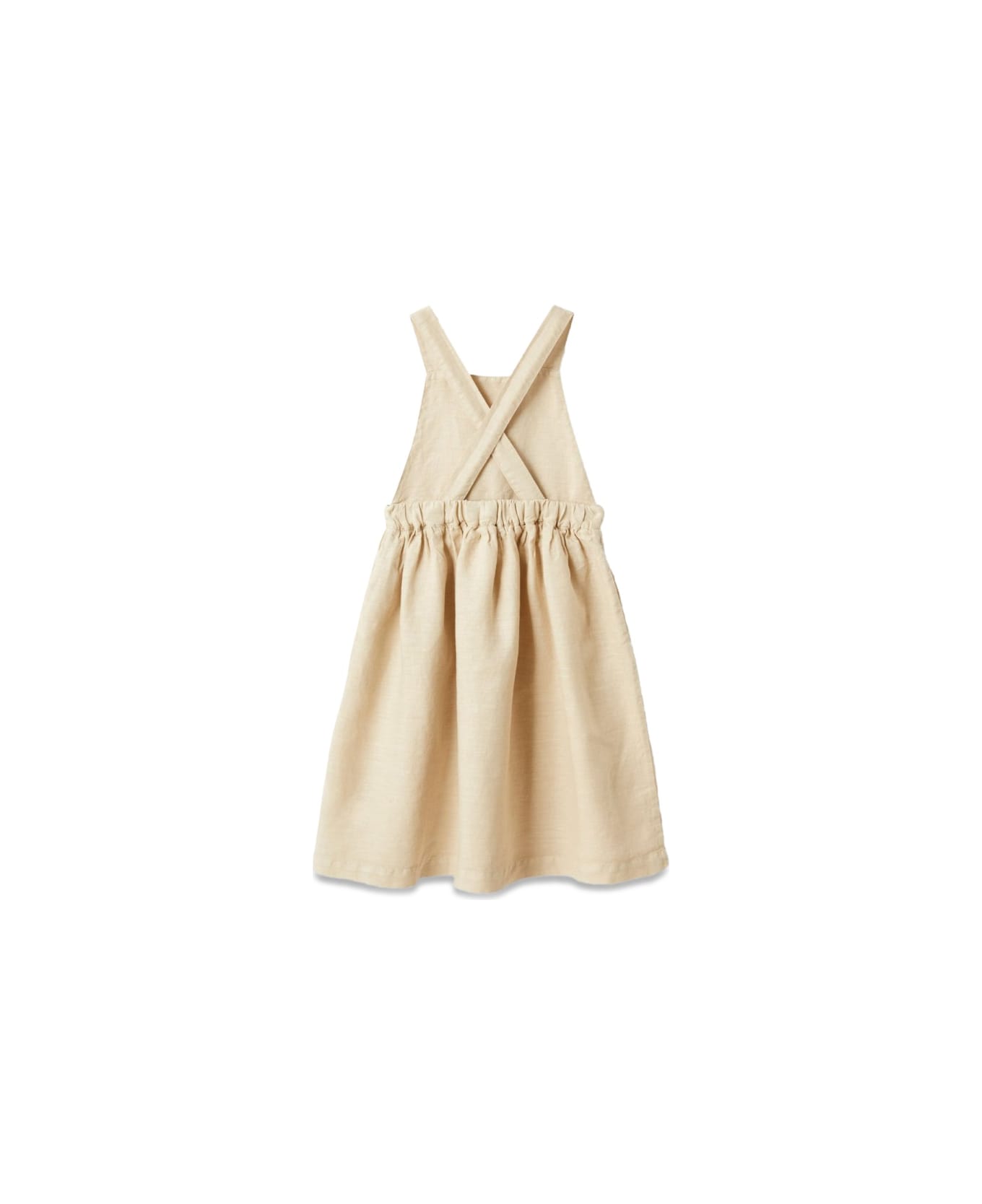 Il Gufo Dress With Shoulder Pads - BEIGE