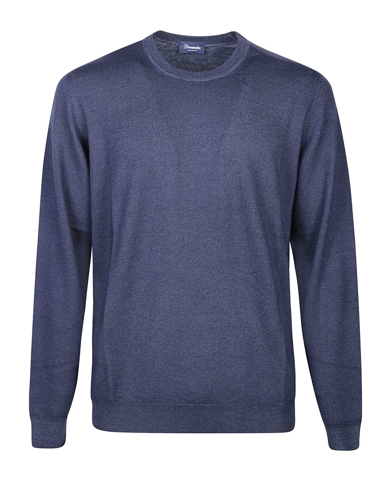 Drumohr Long Sleeve Shaved Sweater - Blu