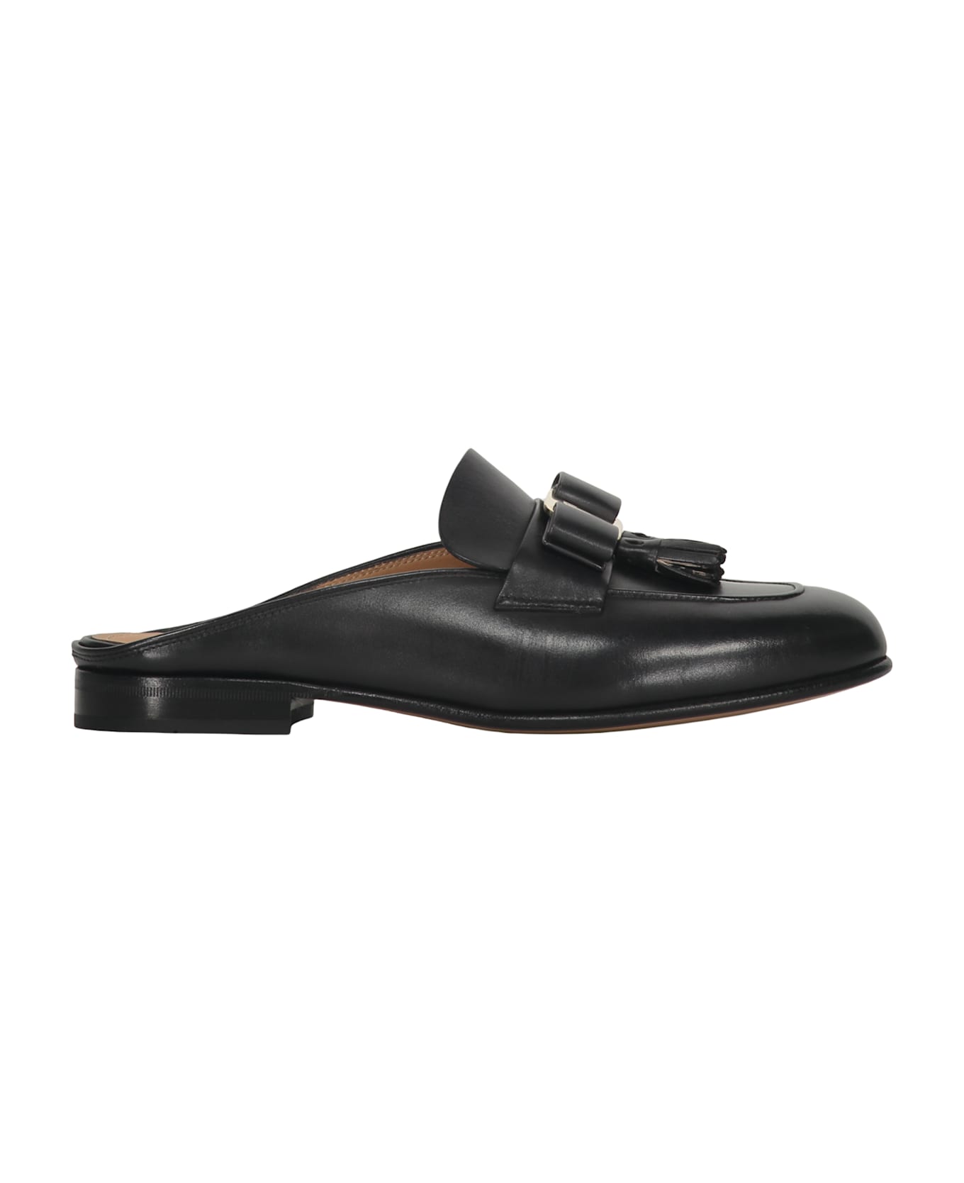 Ferragamo Leather Mules - black