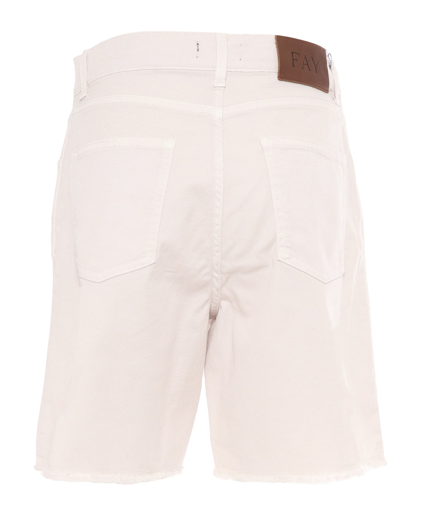 Fay 5 Pockets Shorts - Ivory