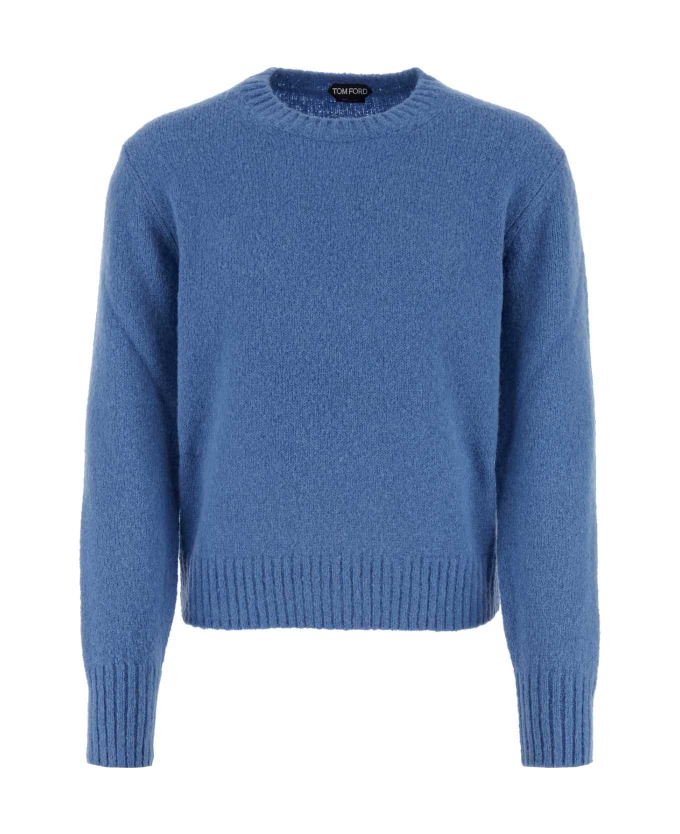 Tom Ford Blue Alpaca Blend Sweater - ULTRAMARINE