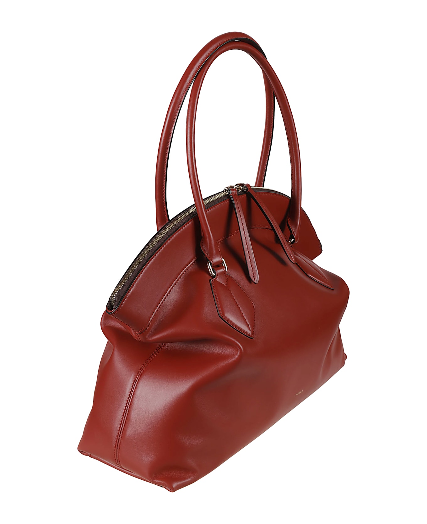 Furla Two-zip Tote - Brown トートバッグ