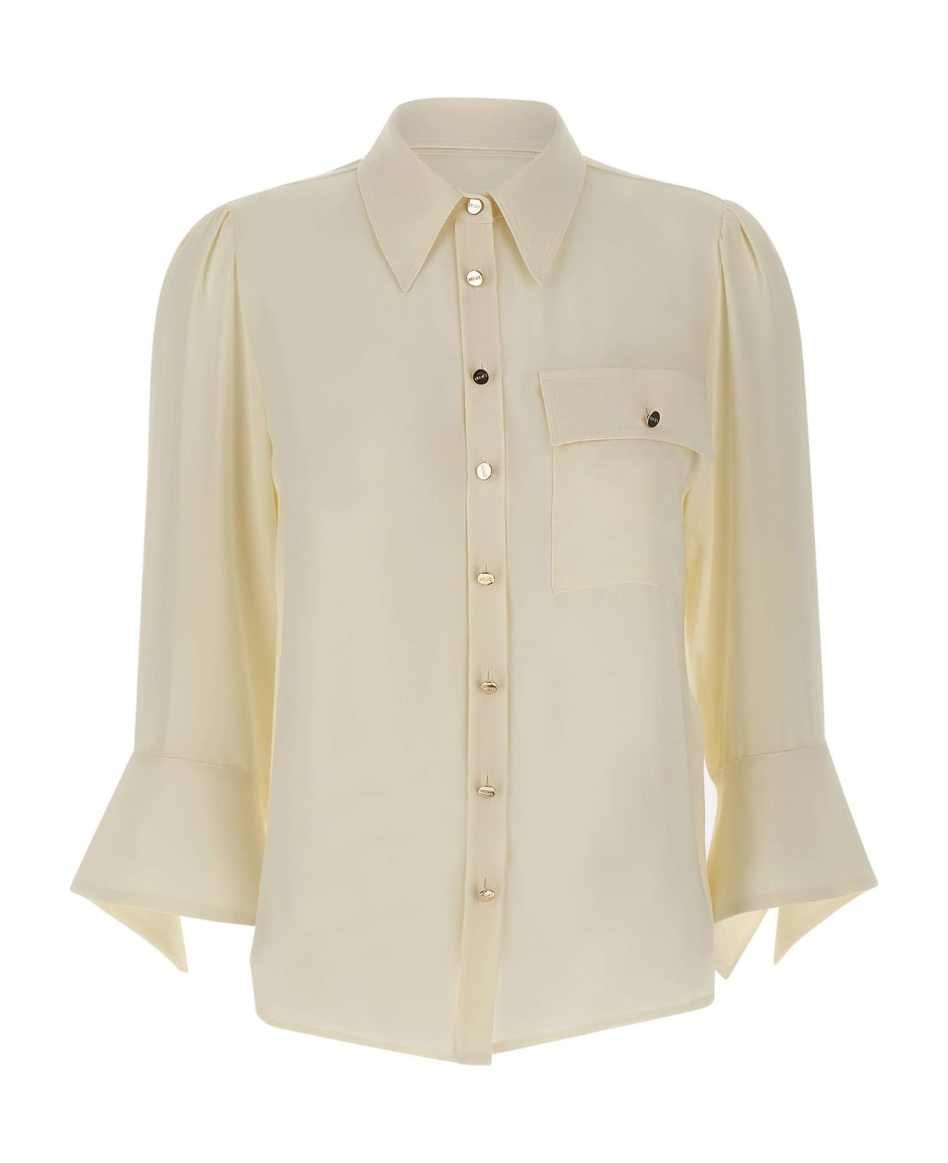 Liu-Jo Crepe Shirt - WHITE