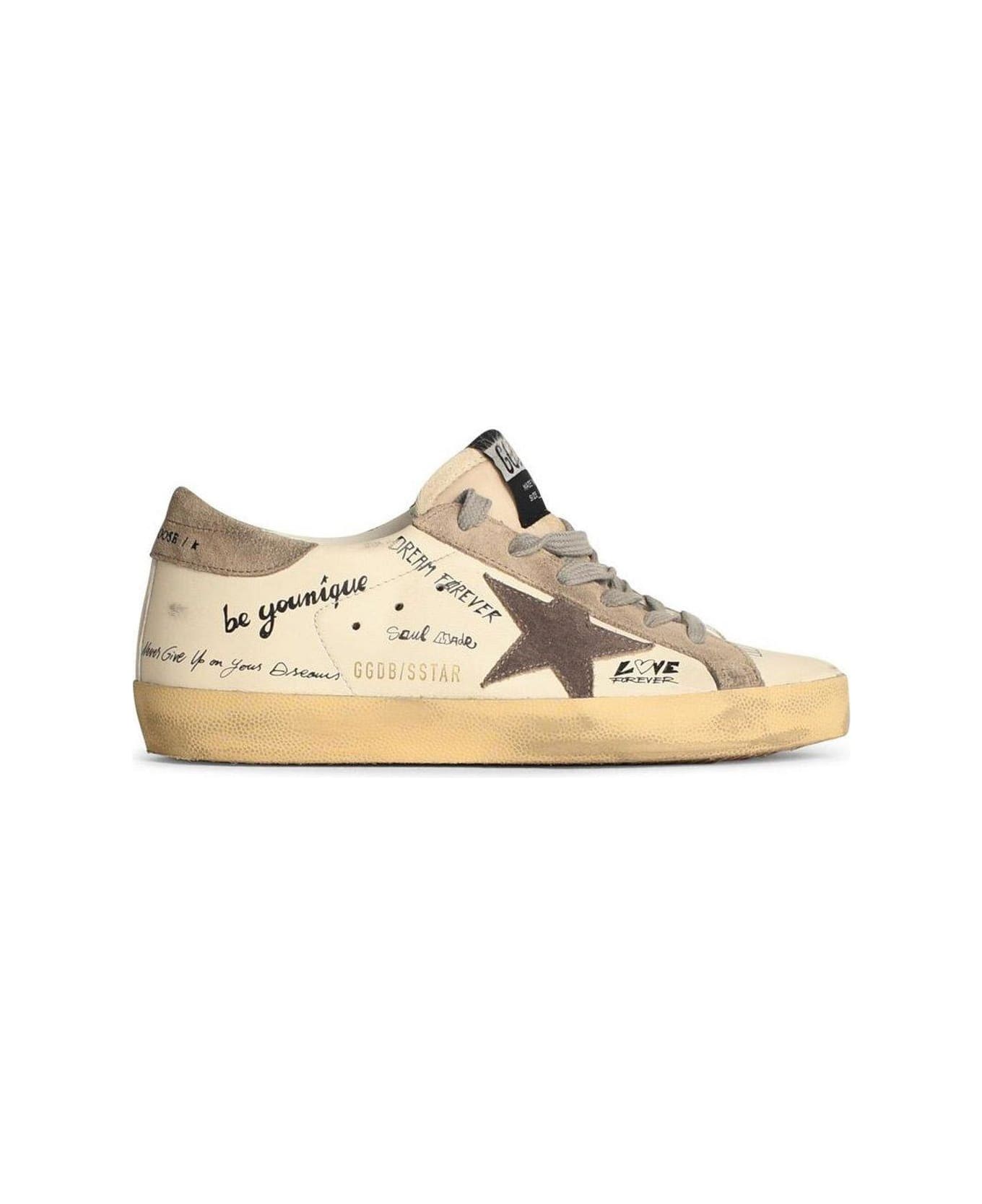 Golden Goose Super Star Nappa Upper Nylon Tongue Suede Star And Heel