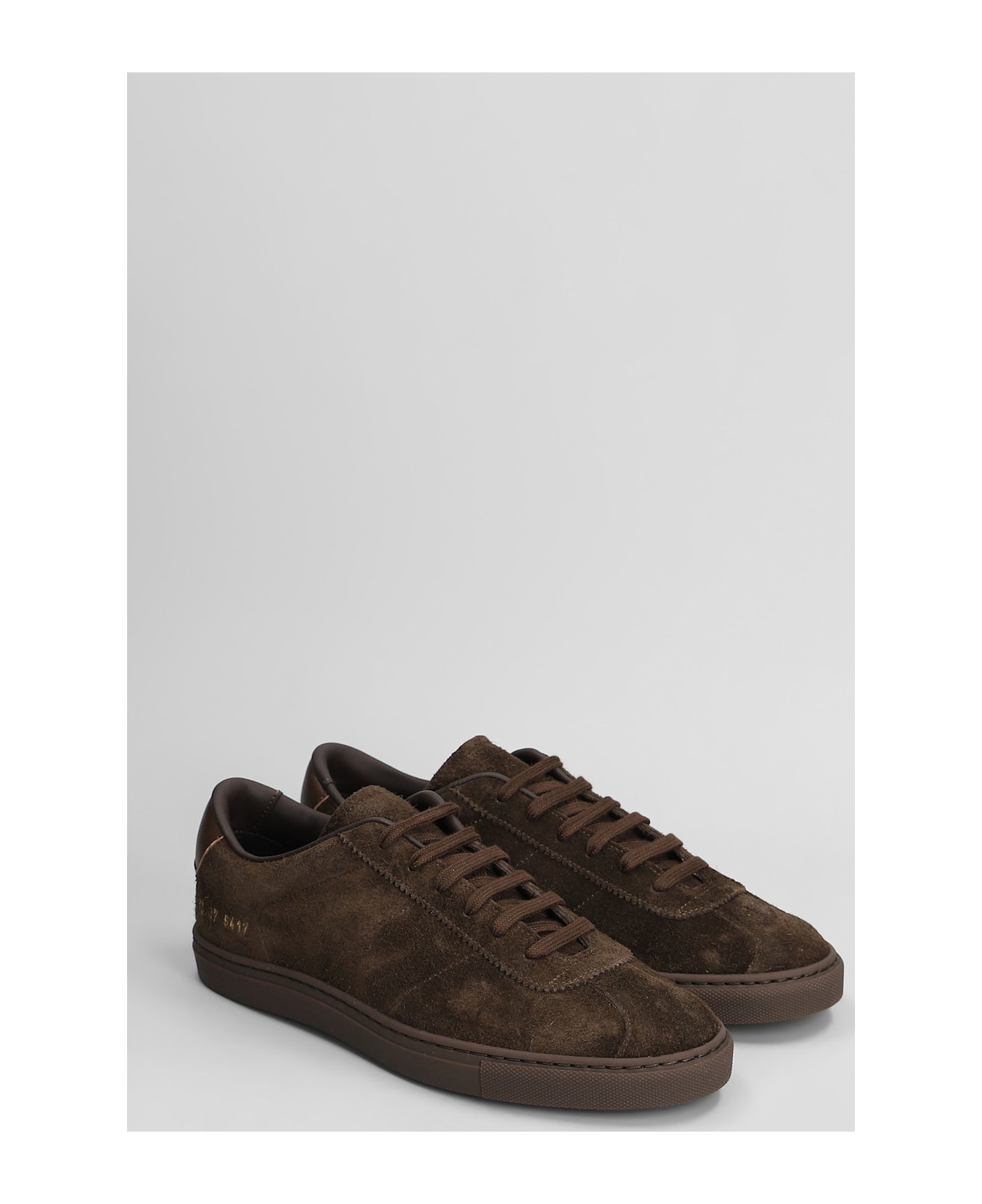 Common Projects Field Trainer Sneakers In Brown Suede - brown