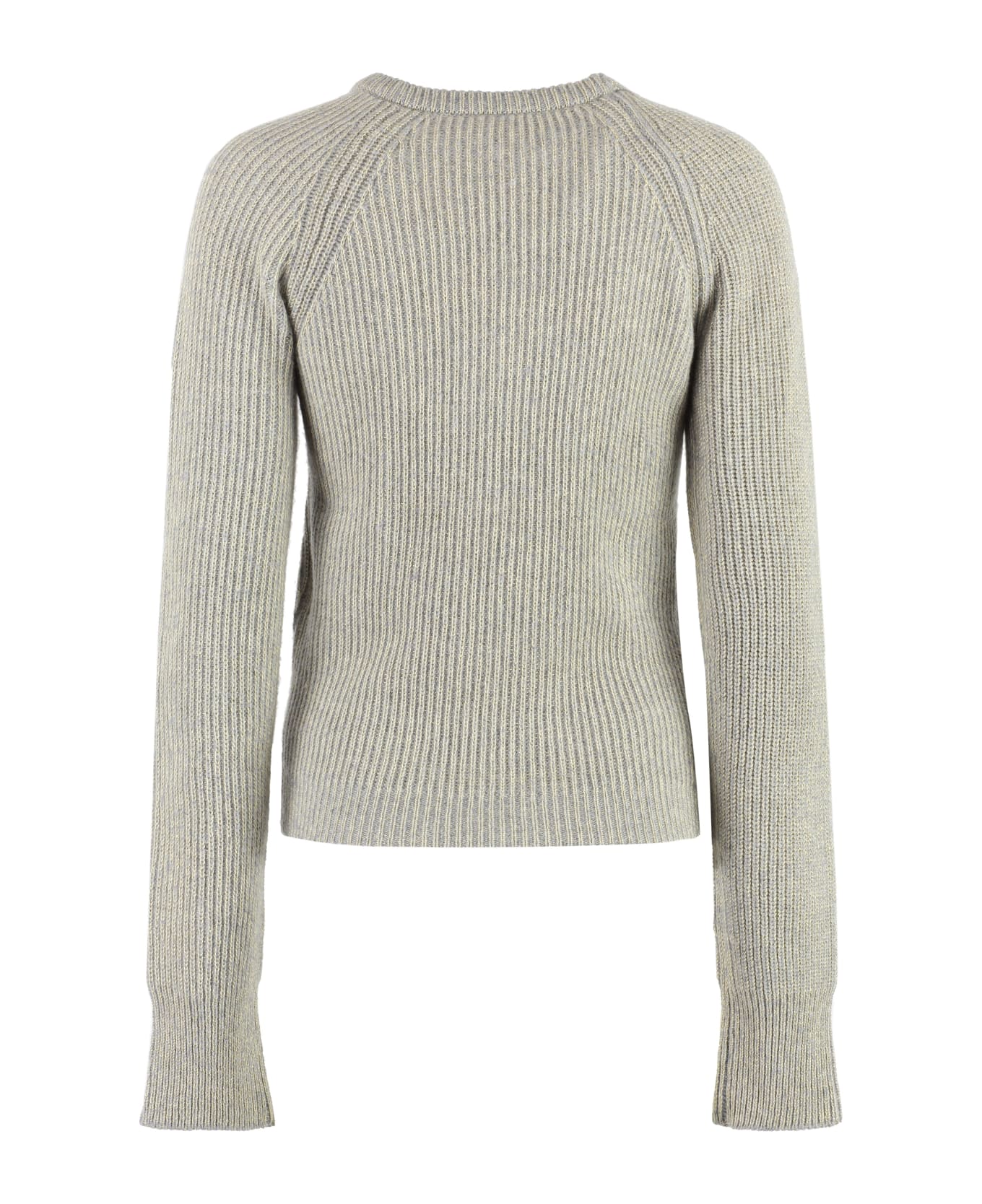Stella McCartney Ribbed Jumper With Knot Detail In Cashmere Blend - grey