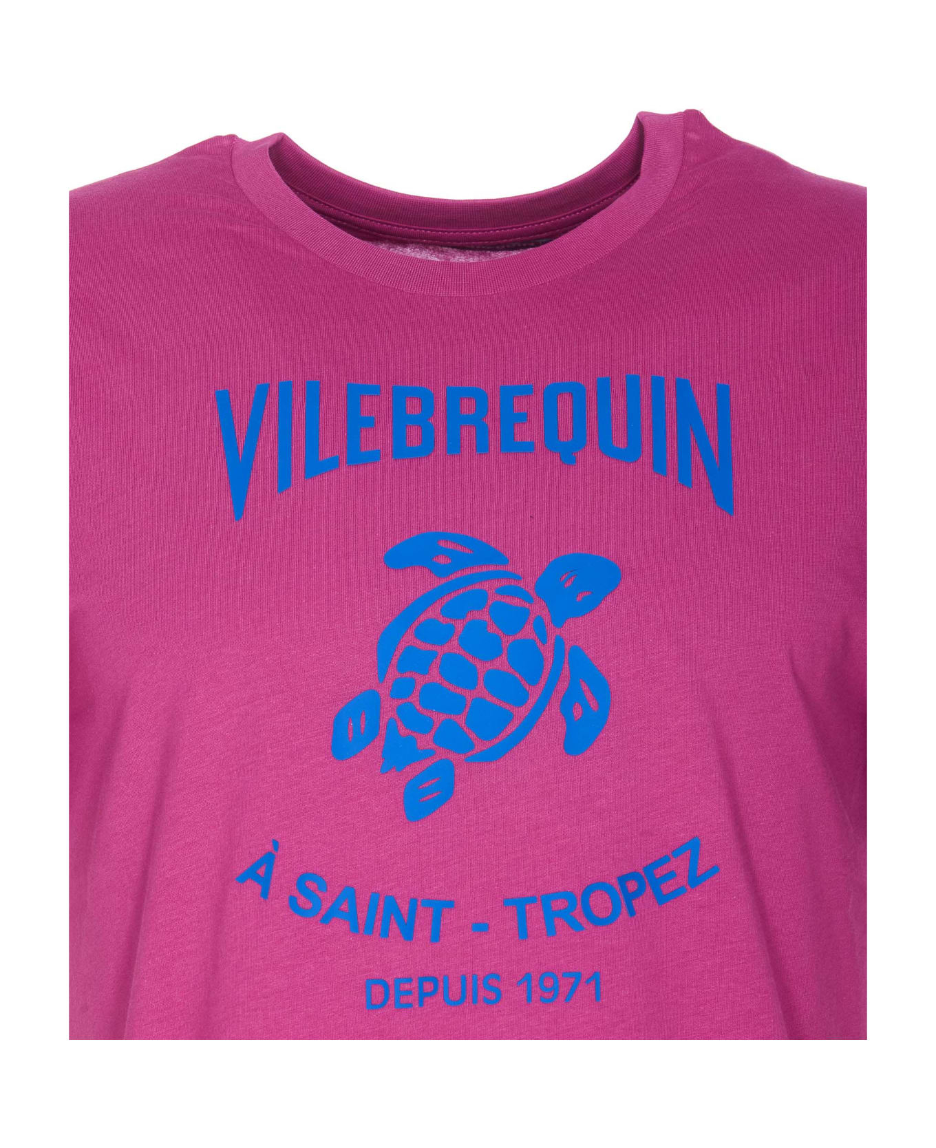 Vilebrequin T-shirt Tortue Flockee - Festival Fuchsia