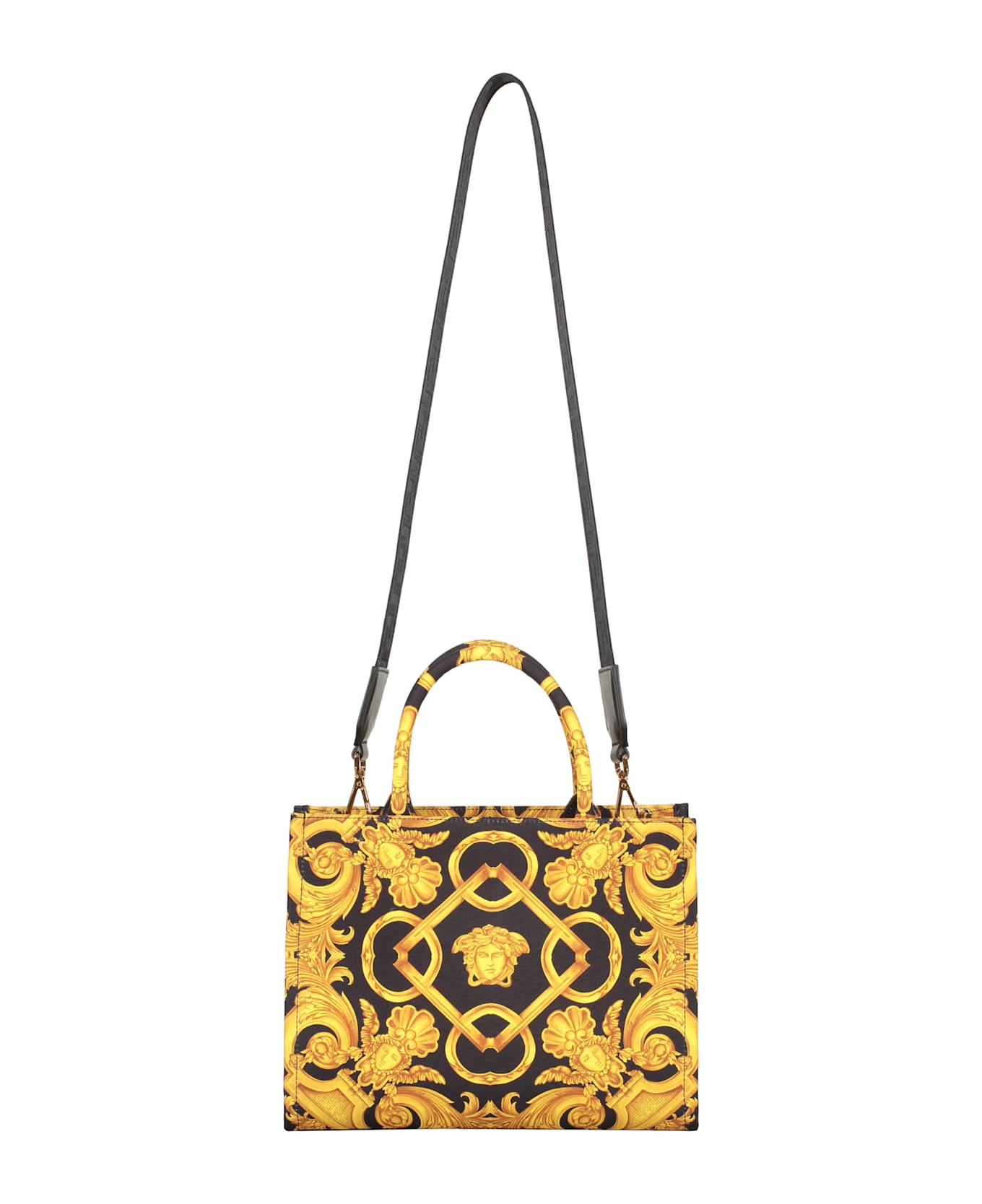 Versace Canvas Tote Bag - black