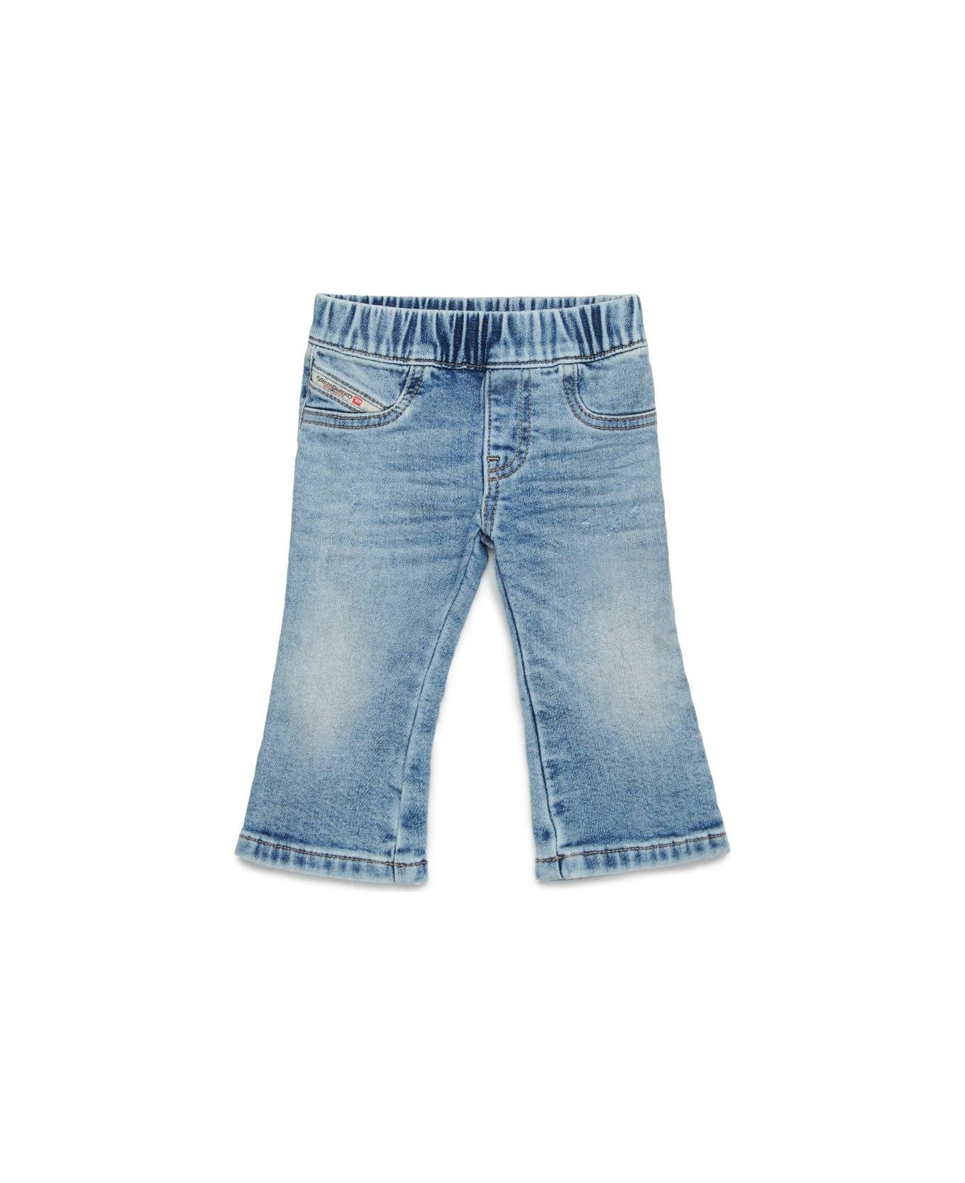 Diesel Elastic Waist Bootcut Jeans - Blue