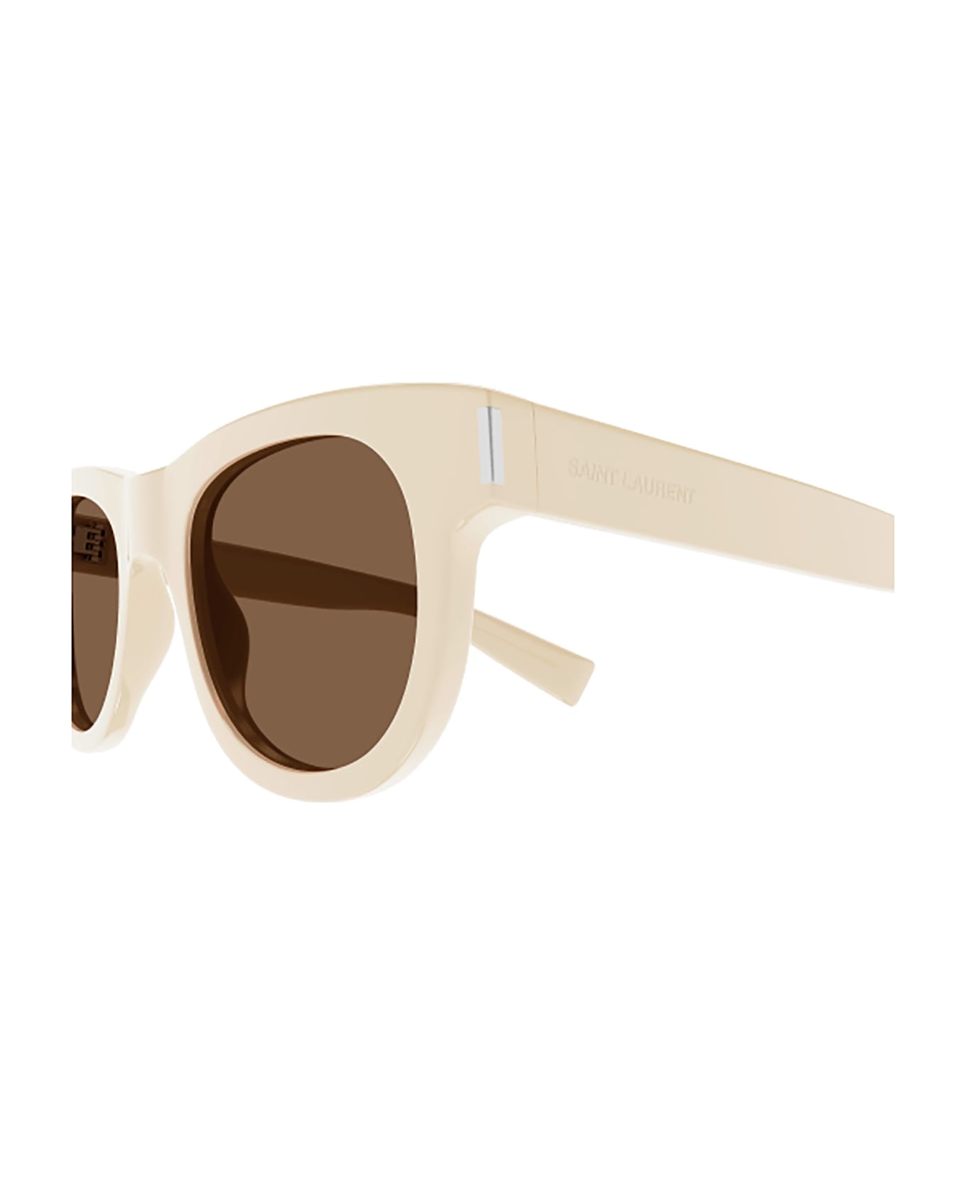 Saint Laurent Eyewear SL 571 Sunglasses - Ivory Ivory Brown
