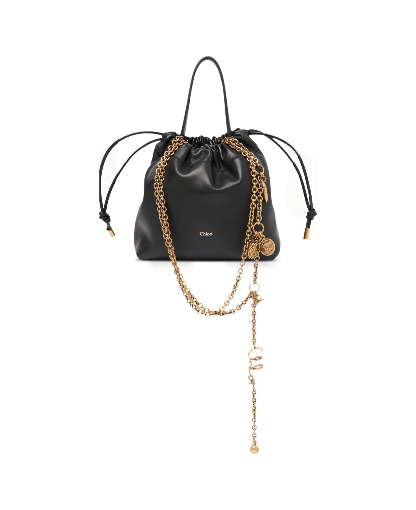Chloé Icons Leather Bucket Bag - Black