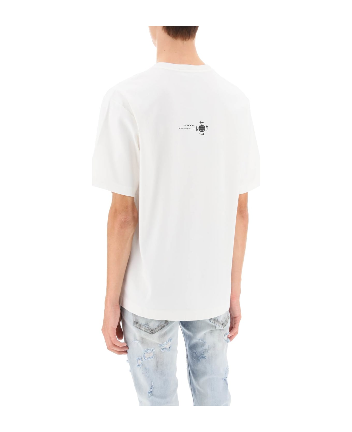 Dolce & Gabbana T-shirt With Embroidery And Prints - Bianco