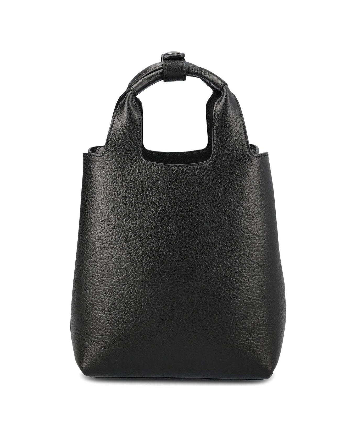 Hogan Logo Embossed H-bag Mini Shopping Bag - Black