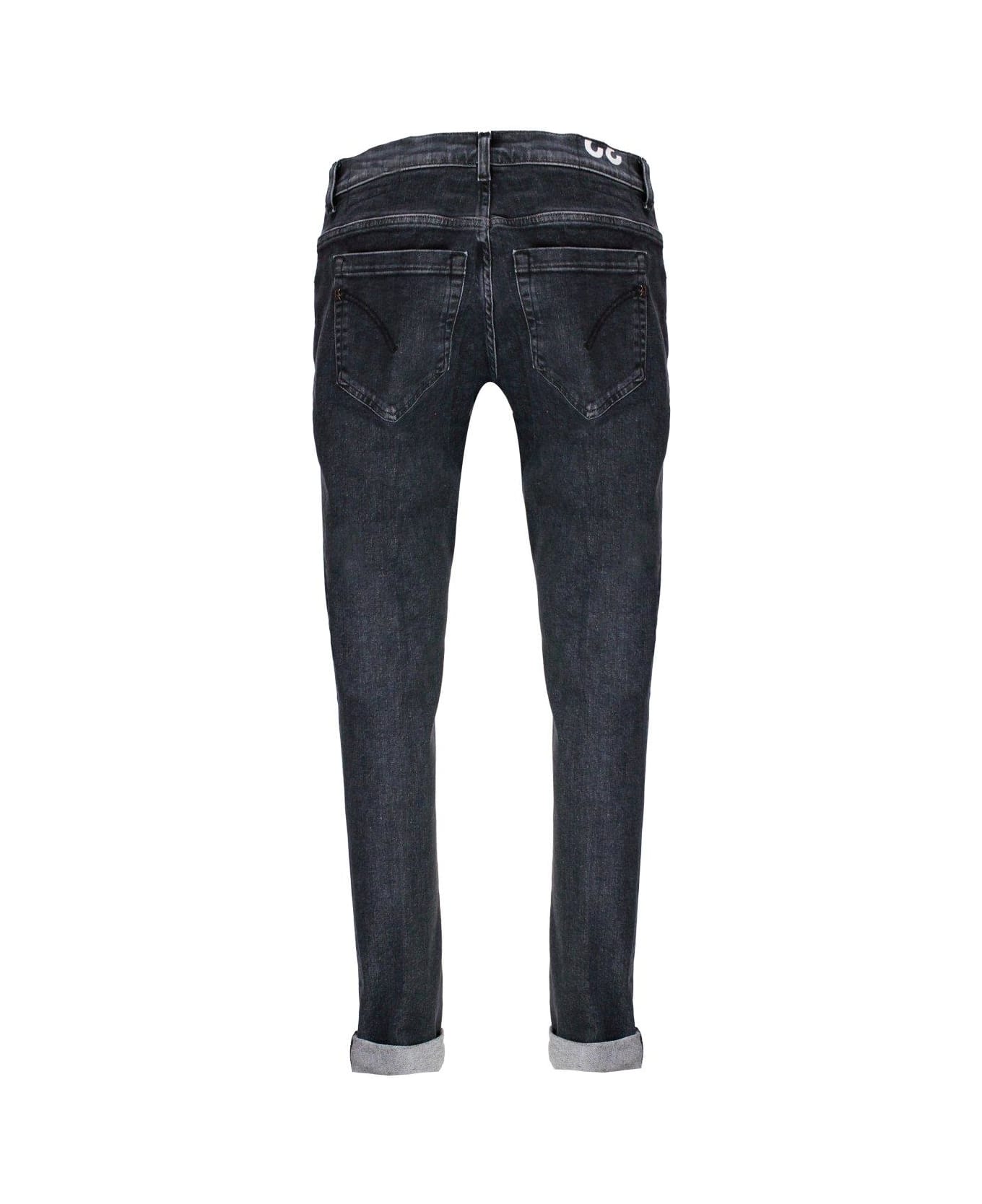 Dondup Turn-up Cuffs Stretched Jeans Dondup - BLACK