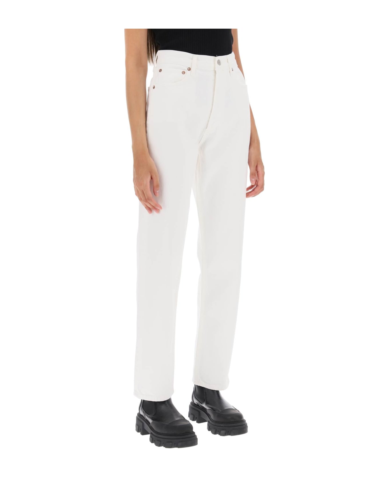 AGOLDE '90's Pinch Waist' High-rise Waist Jeans - MASHMELLOW (White)