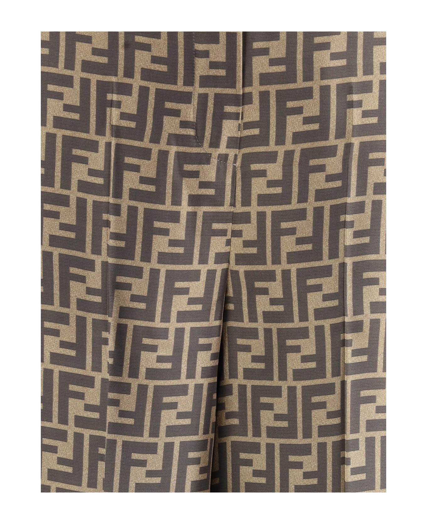 Fendi Monogram Pattern Silk Pants