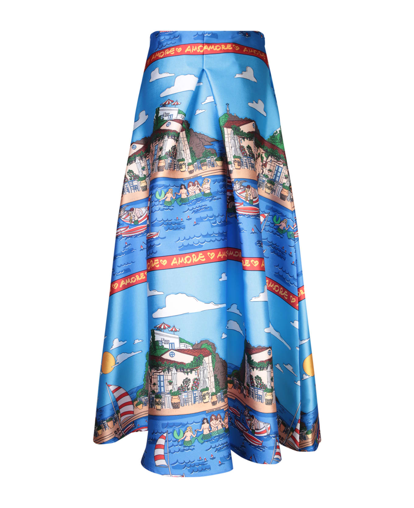 Alessandro Enriquez 'duch Marzamemi Blu' Long Skirt - Blue