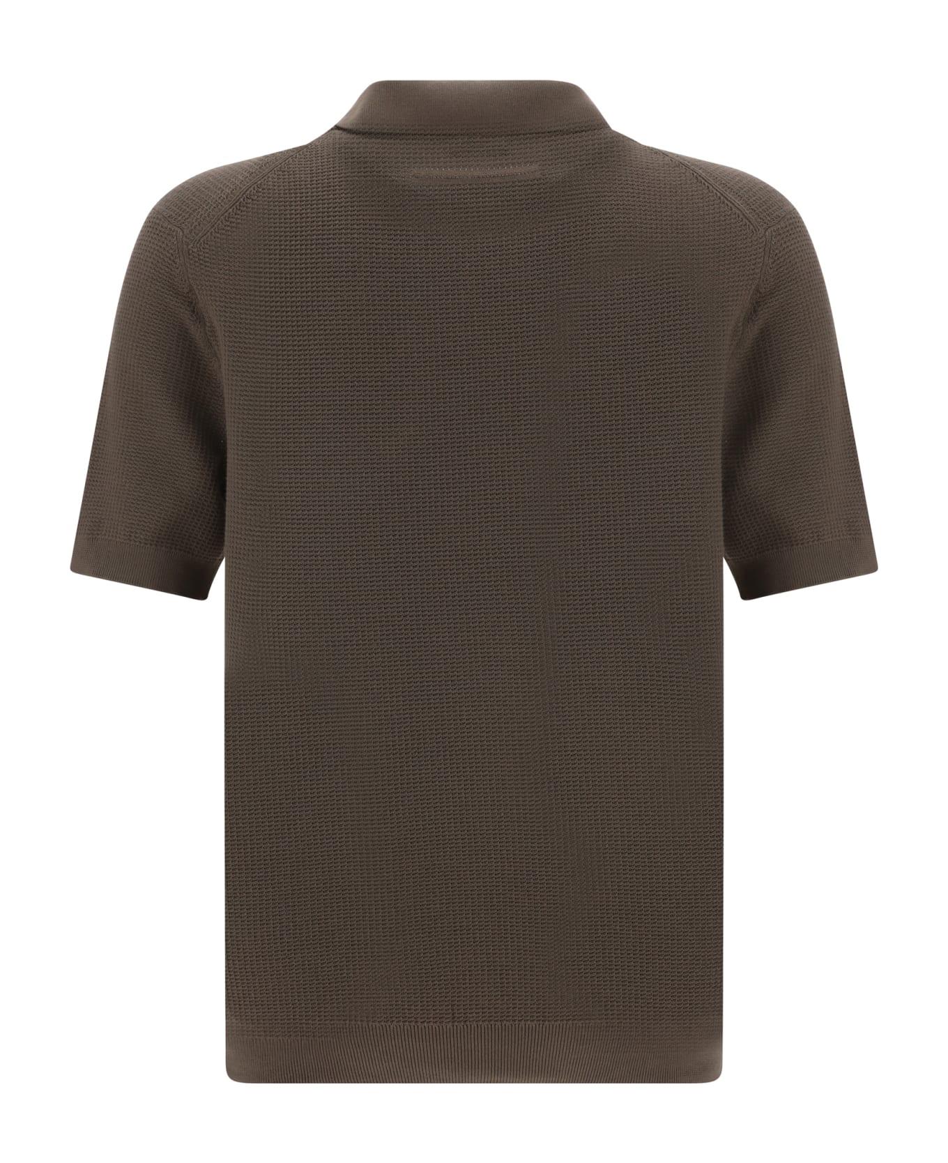 Zegna Polo Shirt - Beige Scuro Unito