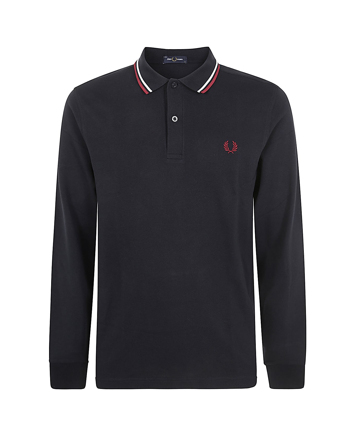 ■FRED PERRY■ Baseline Long Sleeve Twin Tip T-Shirt 102 M96 Twin Tipped Long Sleeve T-Shirt(S 102：BLACK): | FRED PERRY