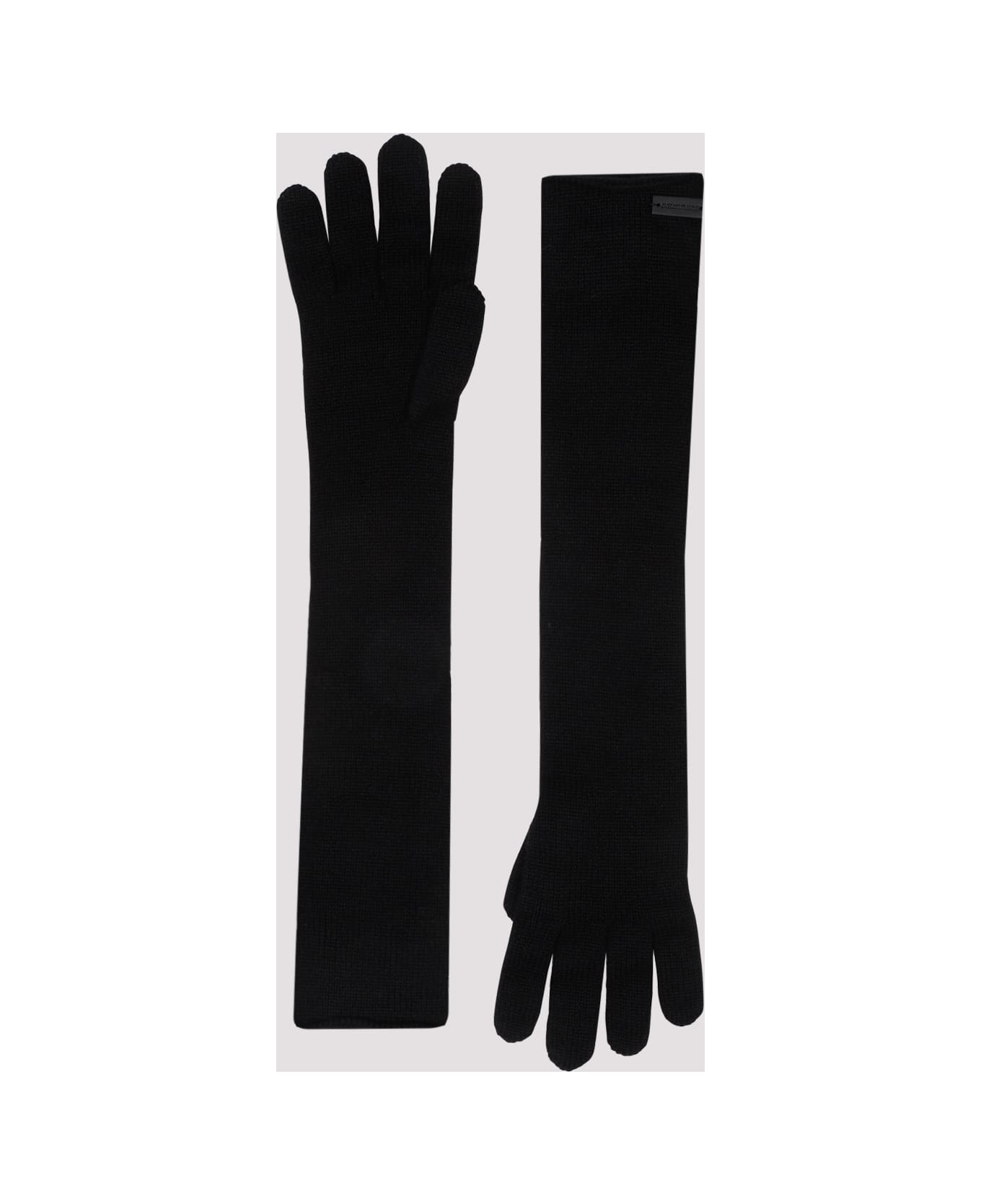 Saint Laurent Cashmere Gloves - Black 手袋