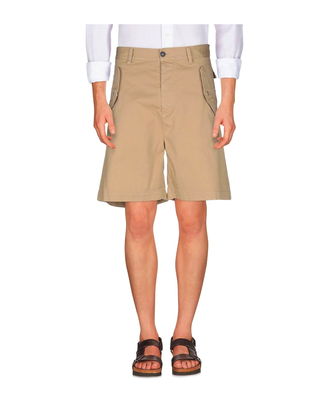 Dsquared2 Cotton Shorts - Beige