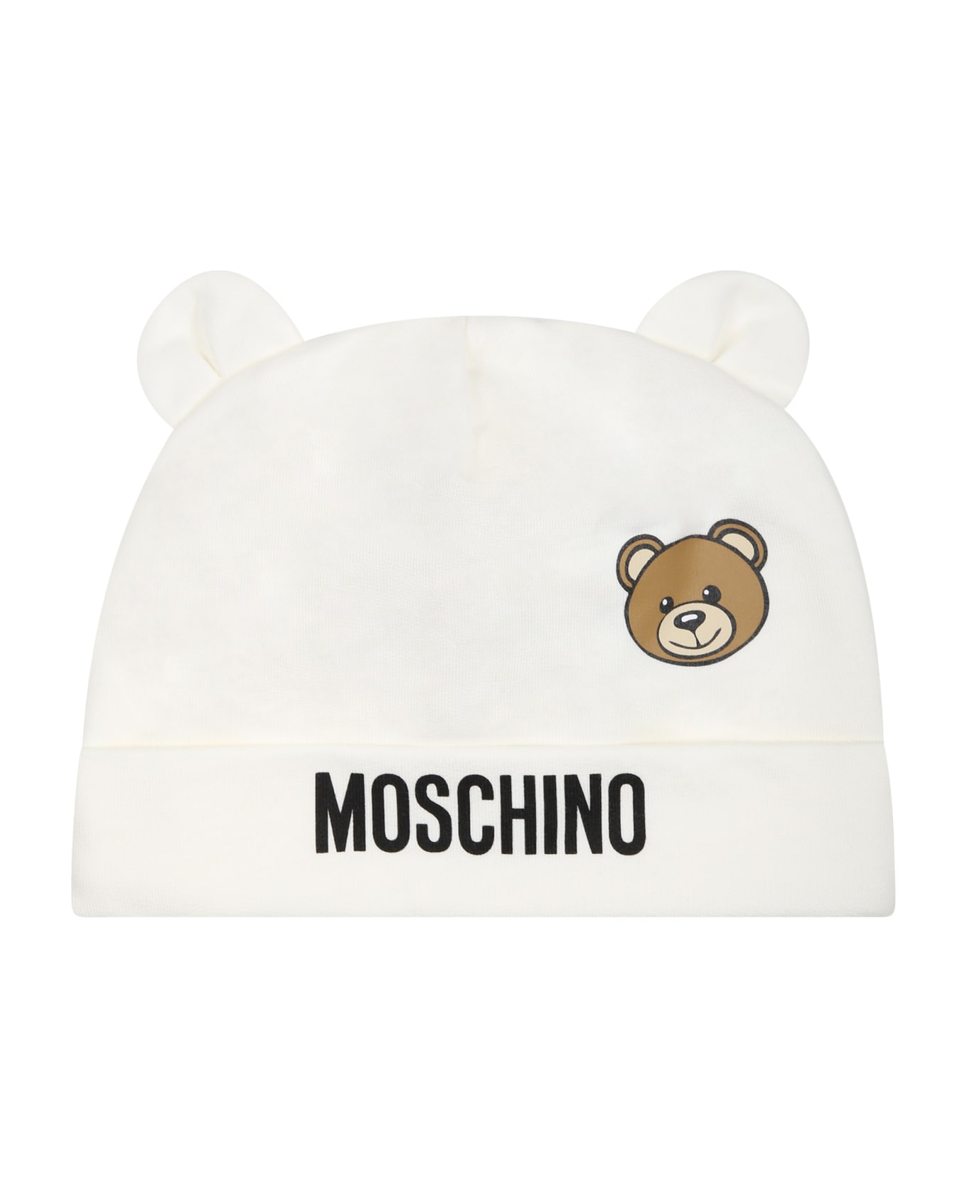 Moschino White Set For Baby Kids With Teddy Bear - White アクセサリー＆ギフト