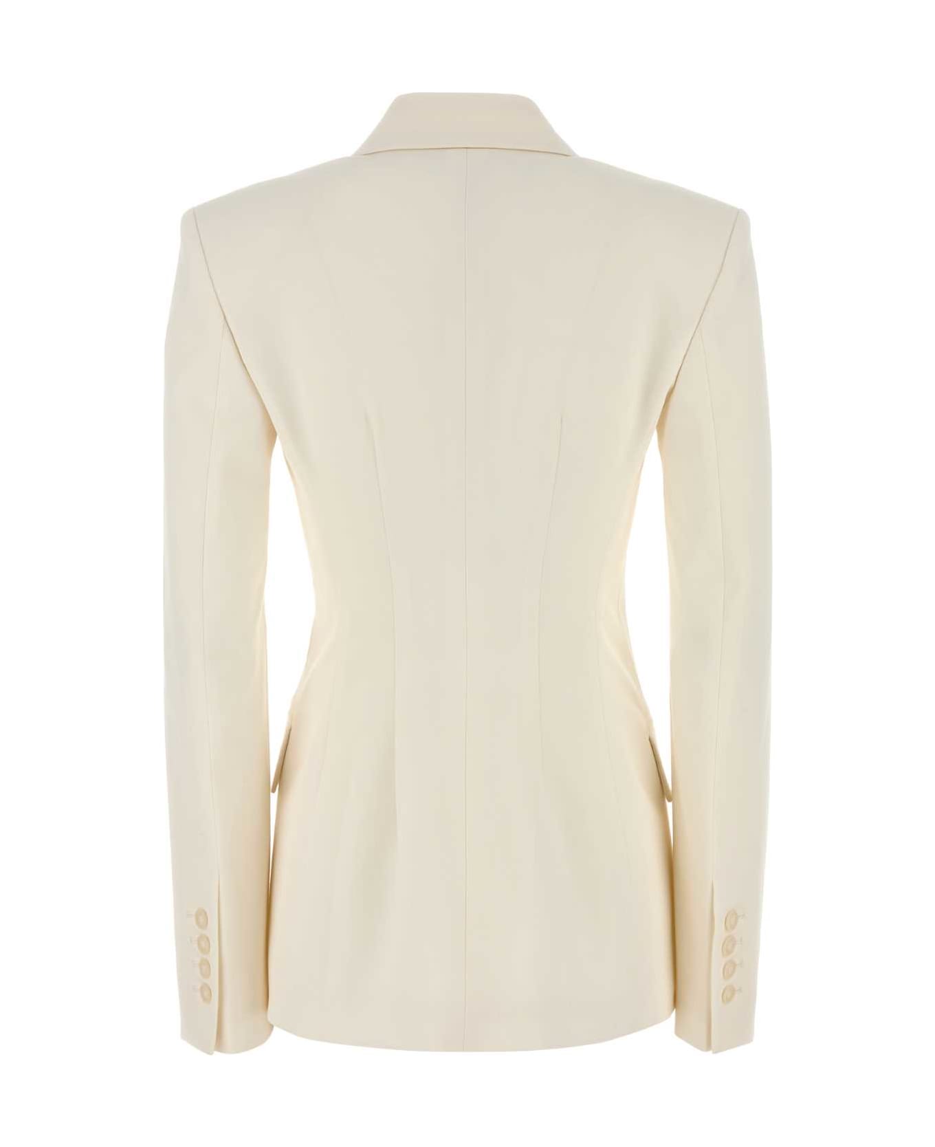The Andamane Ivory Stretch Gabardine Blazer - IVORY