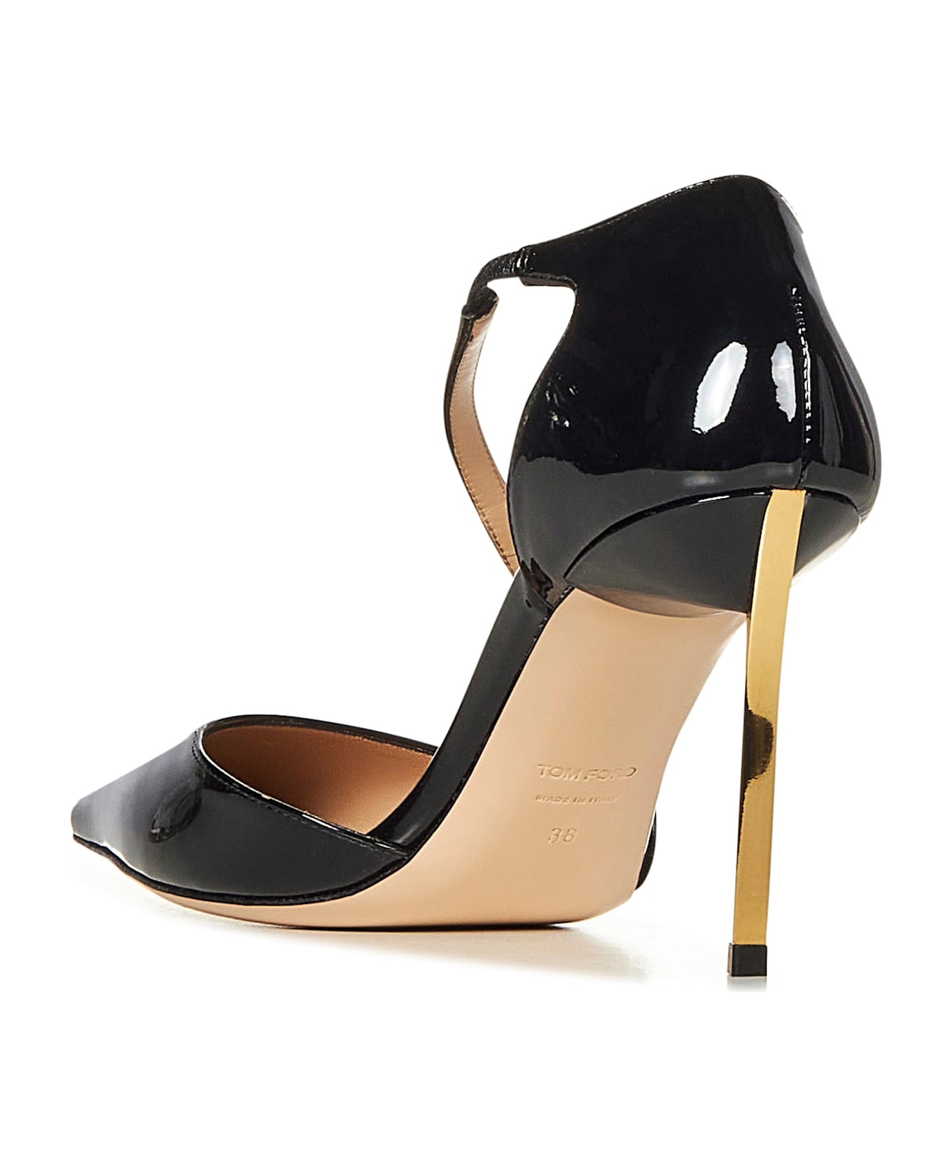 Tom Ford Heeled Crossover Strap Pumps - BLACK