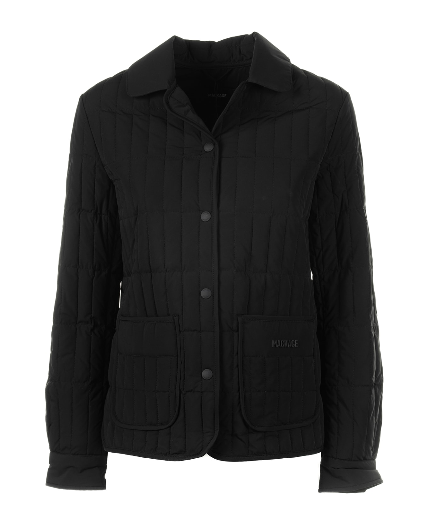 Mackage Sian Vertical Quilted Jacket With Open Collar - NERO ジャケット