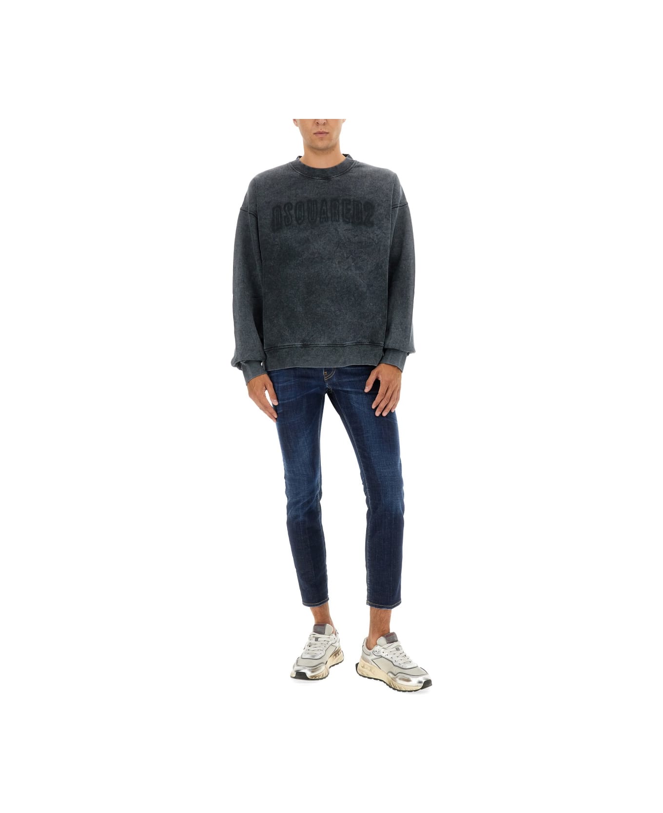 Dsquared2 Sweatshirt With Logo - GREY