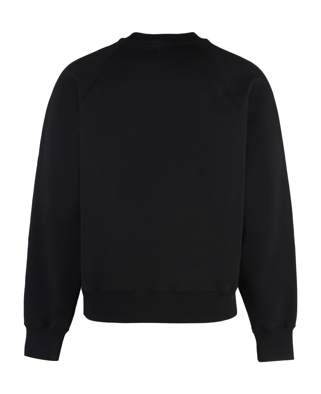 Ami Alexandre Mattiussi Rib Trim Logo Detail Sweatshirt - Black